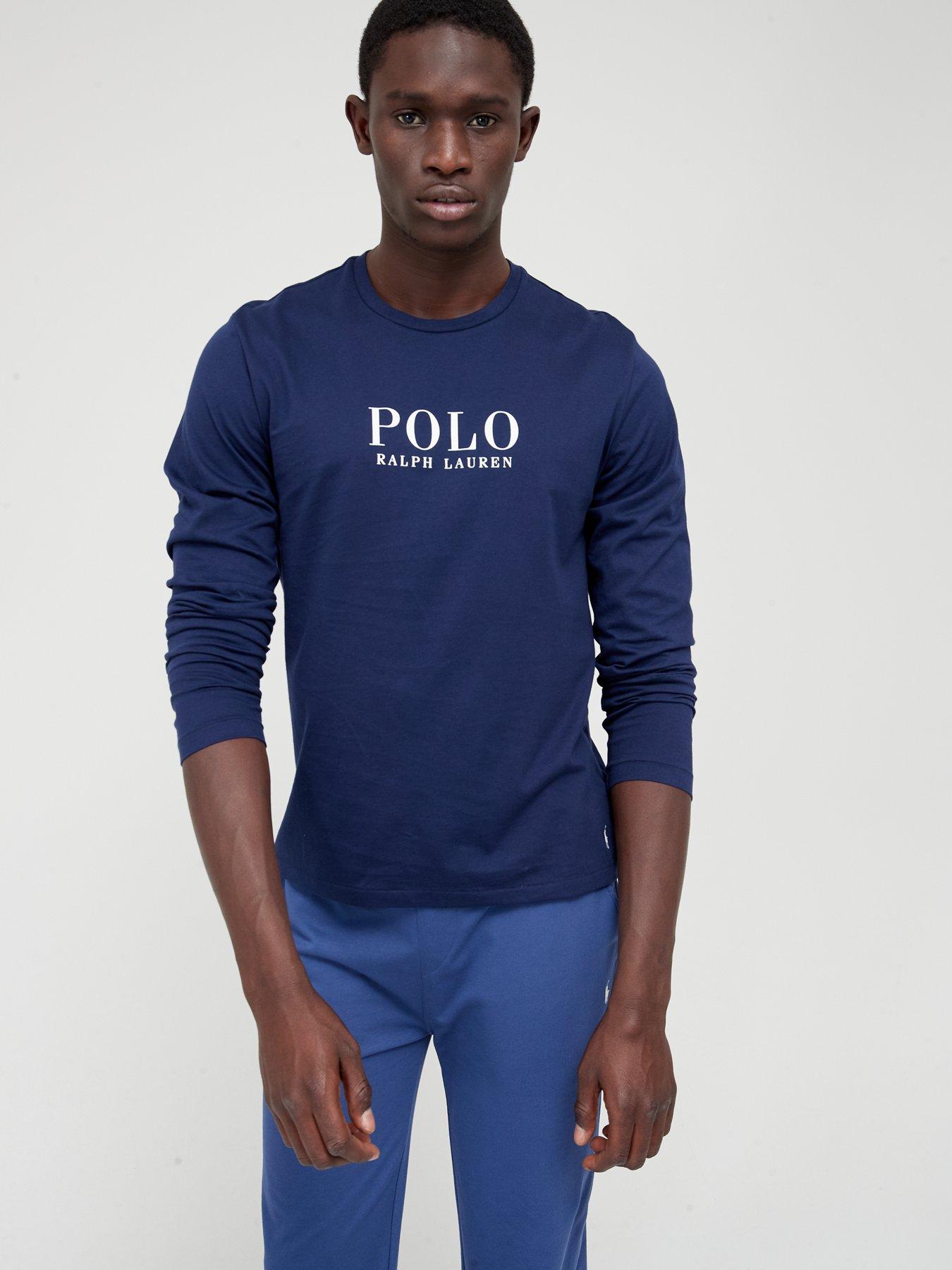 Polo Ralph Lauren Logo Long Sleeve Lounge T-Shirt - Navy | Very Ireland