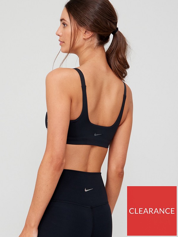 Nike Yoga Indy Light Support Graphic Bra - Black