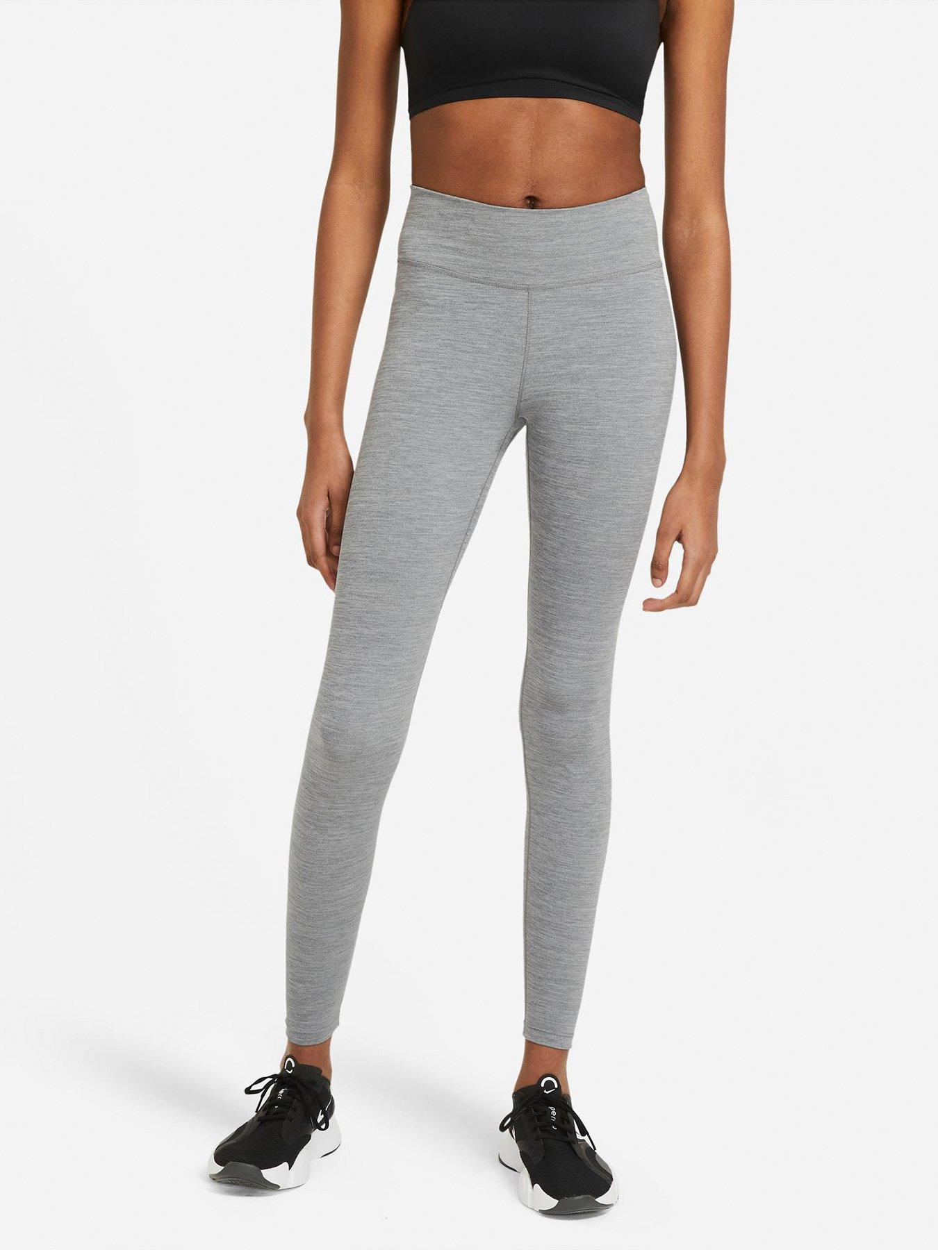 Nike Pro 365 Mid Rise Leggings - Grey/Black