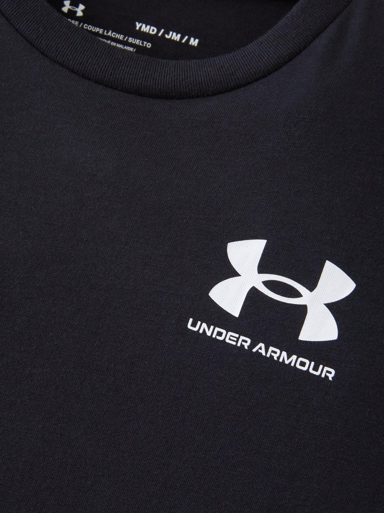 under-armour-boys-sportstyle-small-logo-t-shirt-blackwhiteoutfit