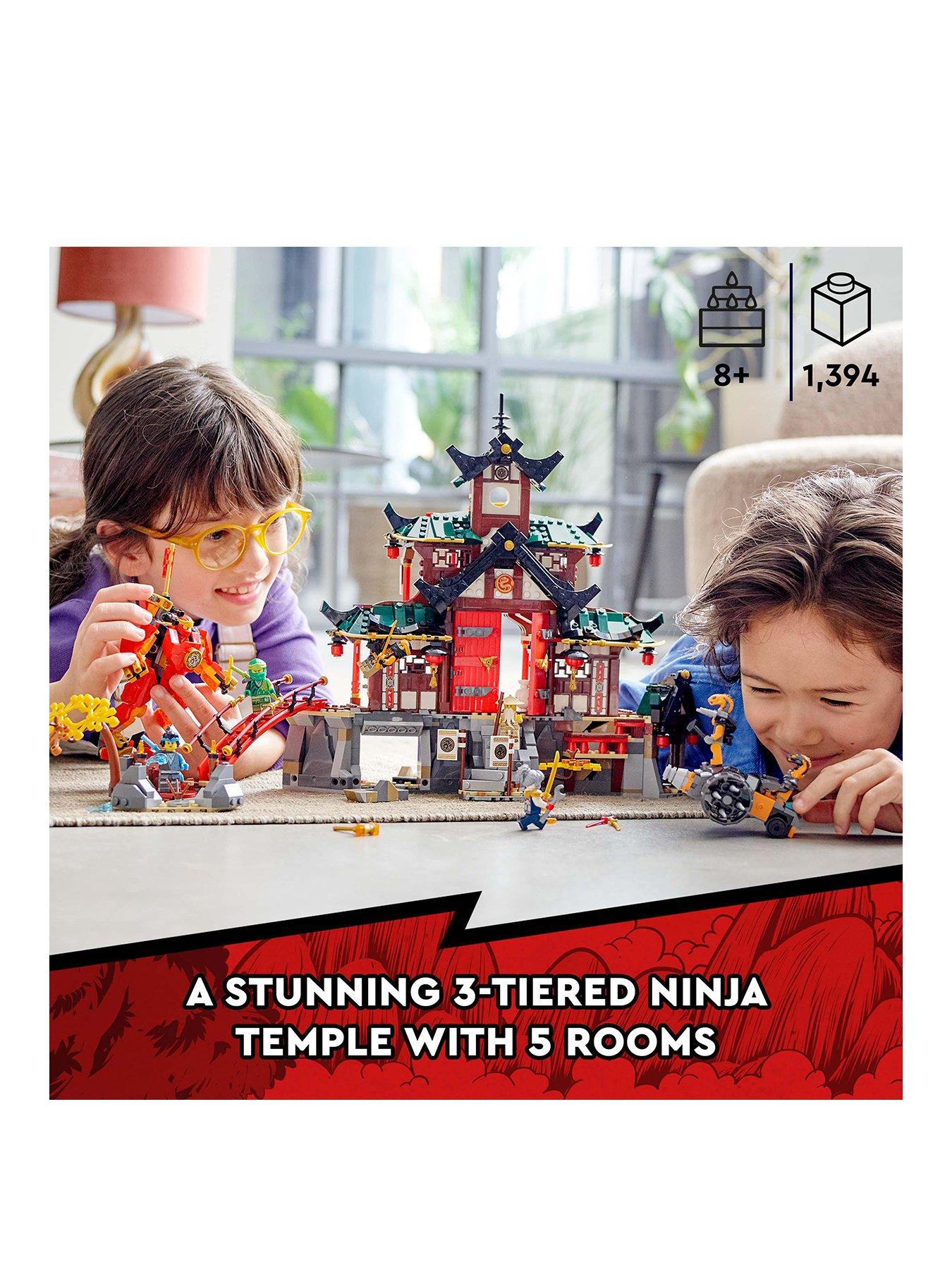  LEGO NINJAGO Ninja Dojo Temple Masters of Spinjitzu Set 71767,  Ninja Toy Building Kit with 8 Minifigures and Toy Snake Figure, Collectible  Mission Banner Series, Pretend Play Ninja Set for Kids 