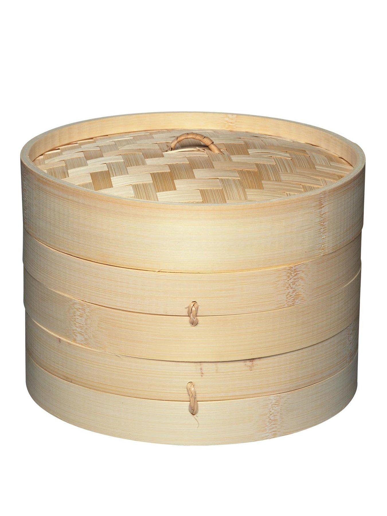 kitchencraft-world-of-flavours-oriental-two-tier-bamboo-steamer-and-lidstillFront