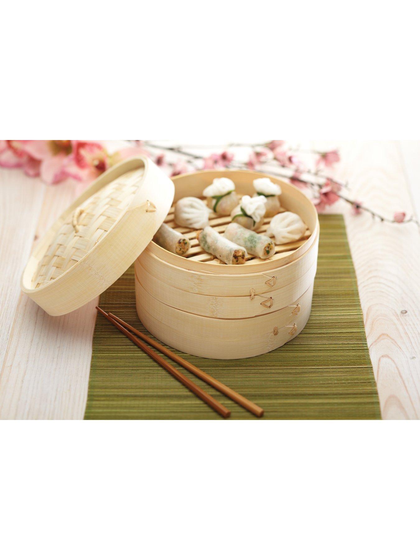 kitchencraft-world-of-flavours-oriental-two-tier-bamboo-steamer-and-lidoutfit