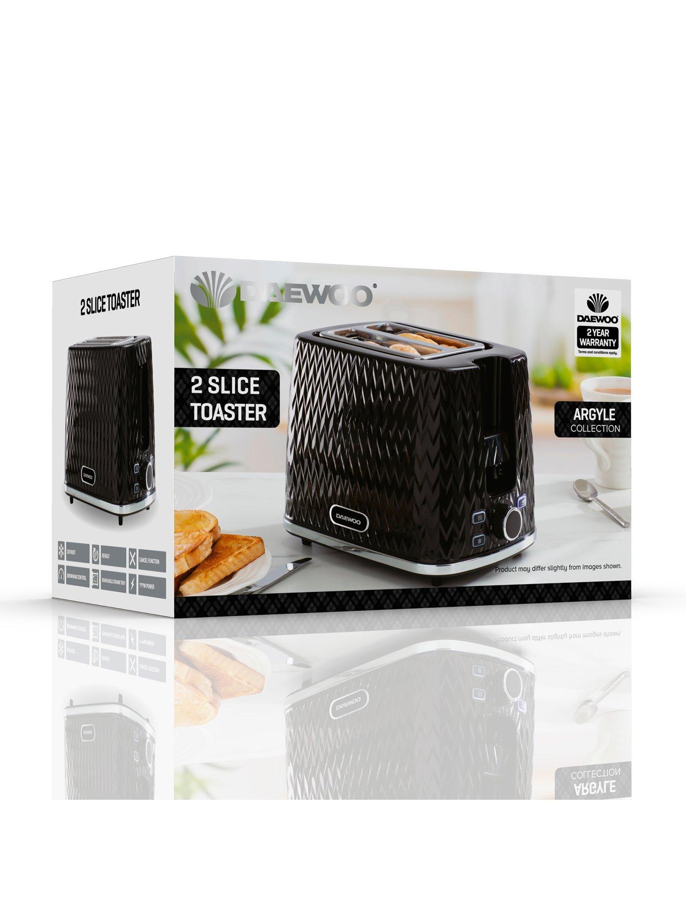 Image 2 of 5 of Daewoo Argyle 2-Slice Toaster&nbsp;- Black