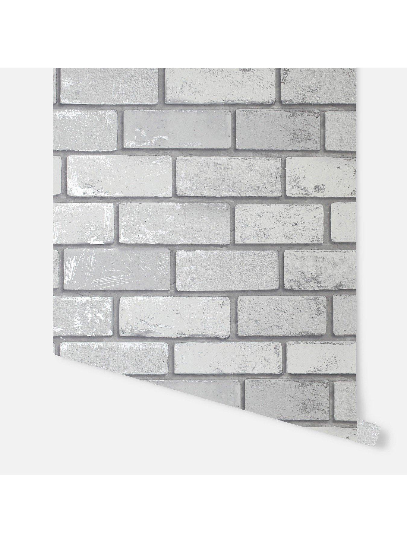 arthouse-arthouse-metallic-brick-white-wallpaperoutfit