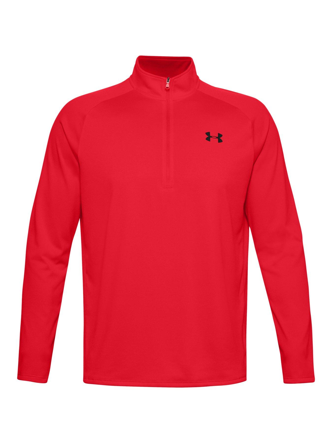 under-armour-training-tech-20-12-zip-top-redblack