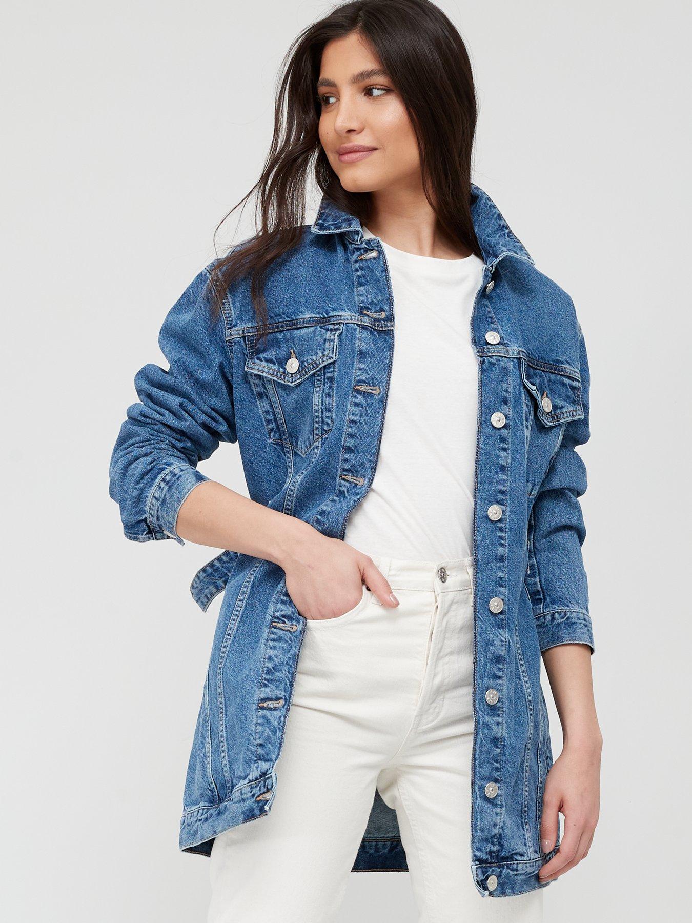 Longline store denim coat