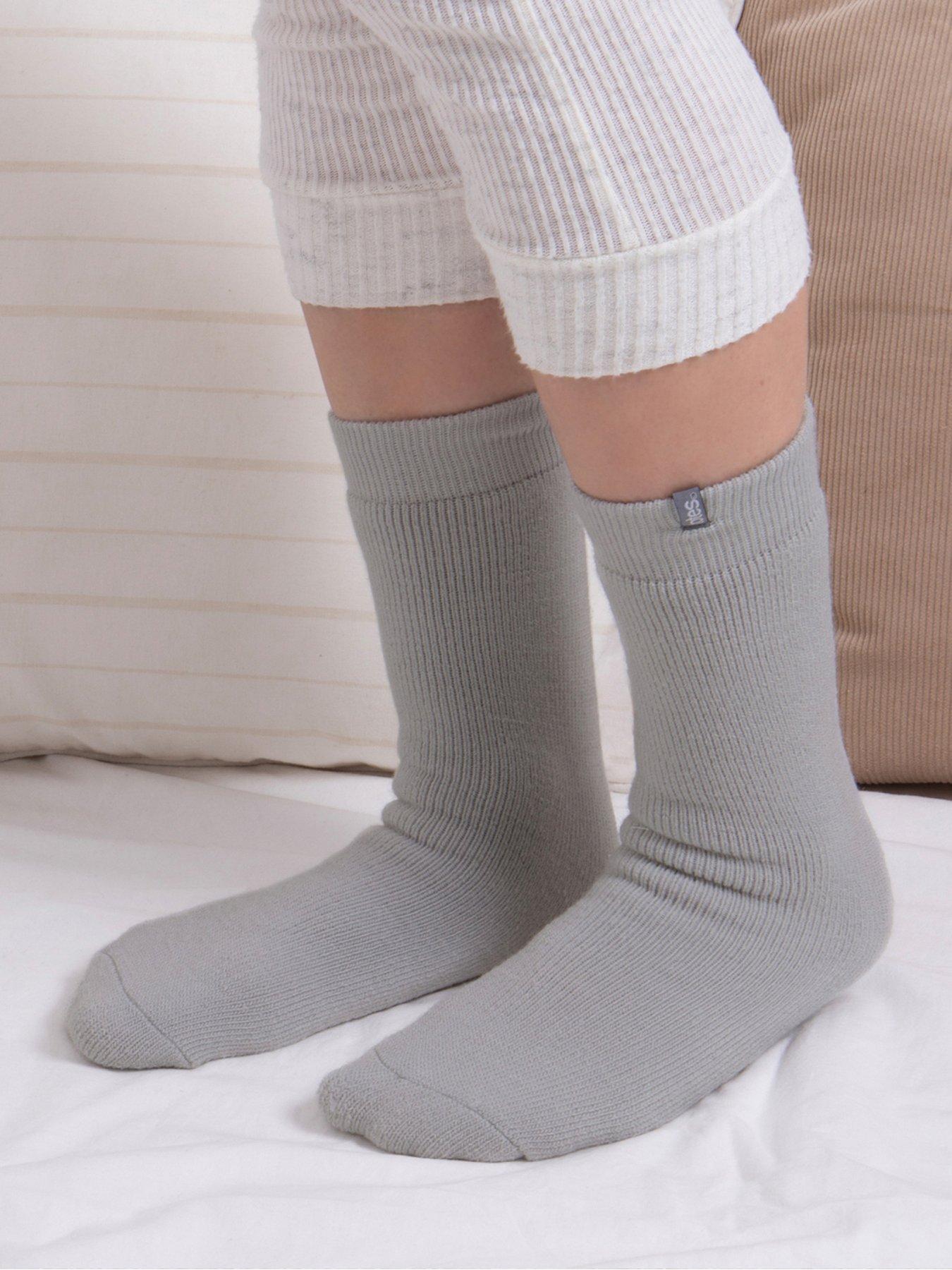 Image 4 of 4 of TOTES Thermal Original Slipper-Sox - Grey Marl