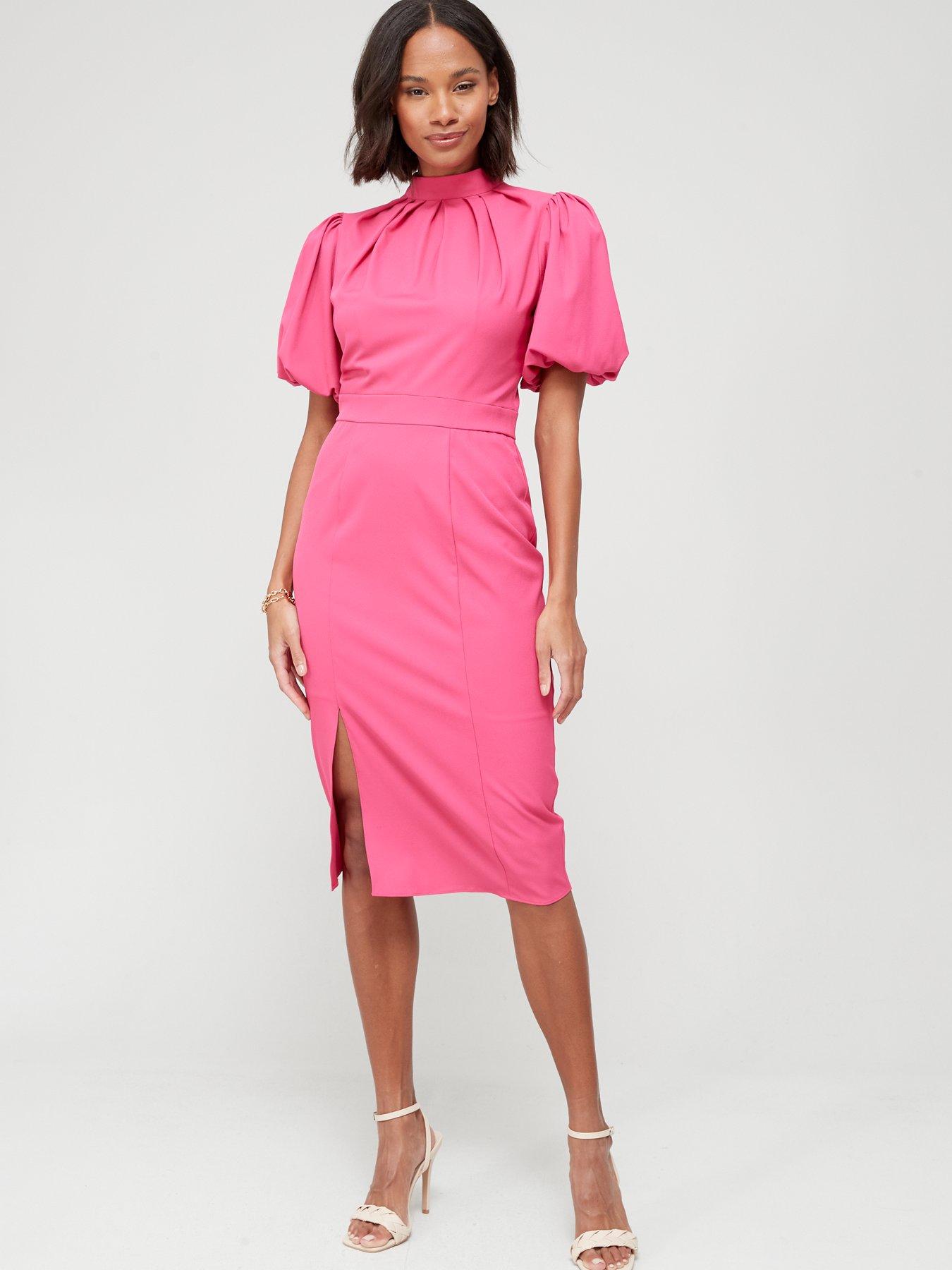 Midi dress hotsell with sleeves bodycon