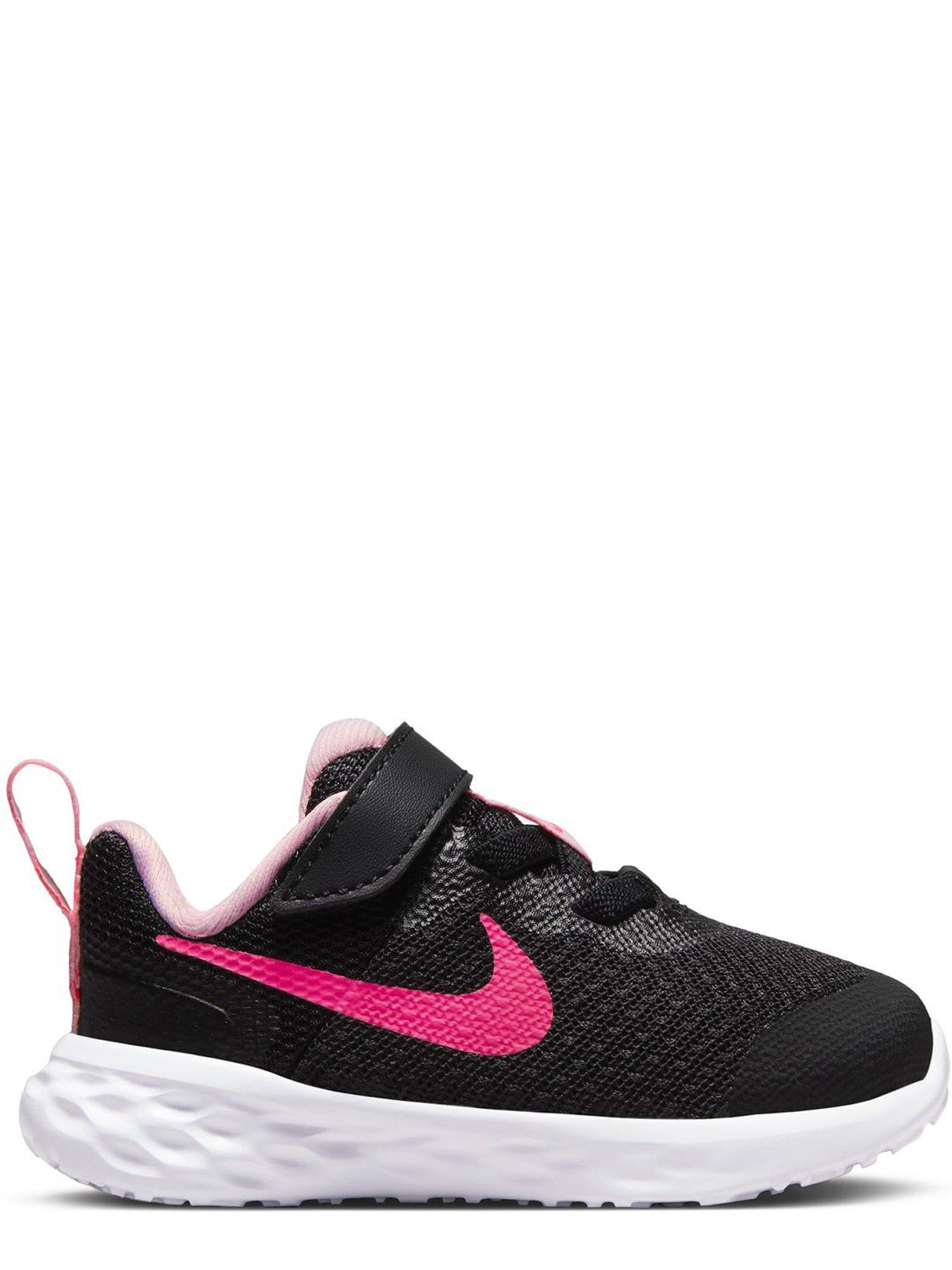 Pink nike hot sale velcro shoes