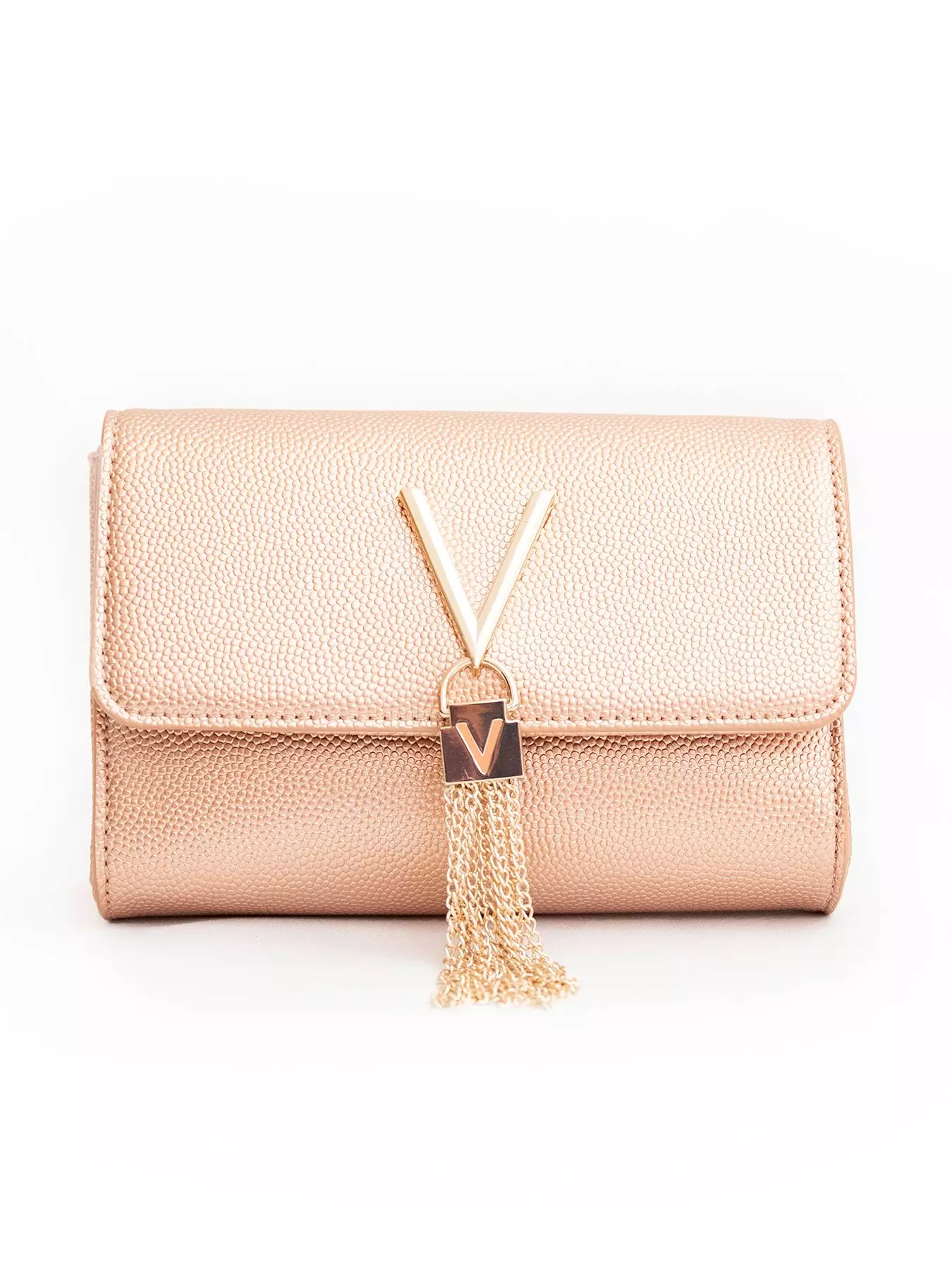 Valentino Bags Divina Pebbled Clutch Bag