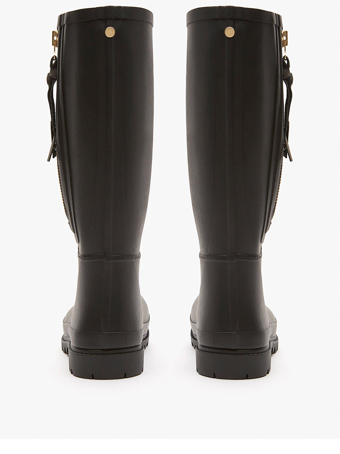 Image 2 of 4 of Mint Velvet April Zip Detail Wellies - Black