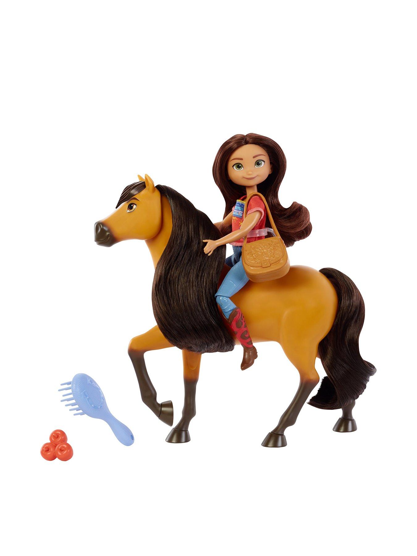 Approx. 4-in 5 Movable Joints & Story Accessories: Rocking Horse Small Horse & More Mattel Spirit Untamed Young Lucky Doll Great Gift for Ages 3 Years Old & Up 