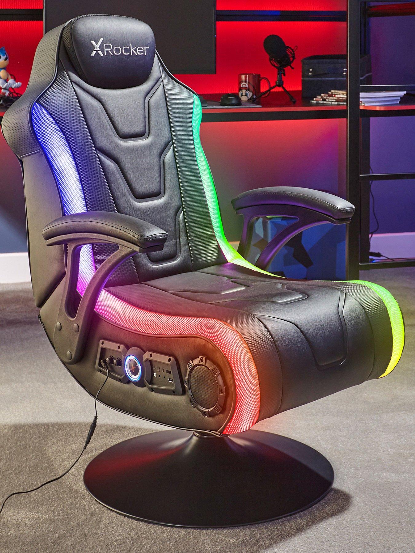 X Rocker Monsoon RGB Stereo Audio Gaming Chair with Vibrant