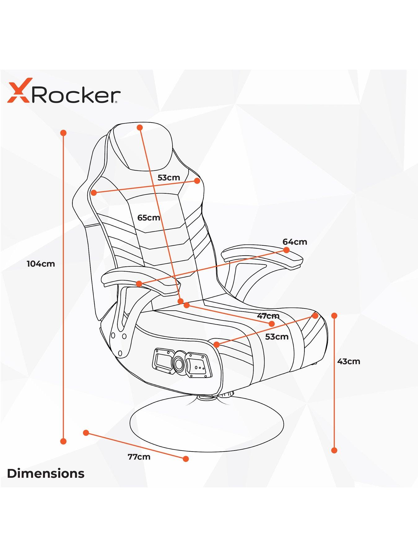 X Rocker Monsoon RGB 4.1 Stereo Audio Gaming Chair with Vibrant