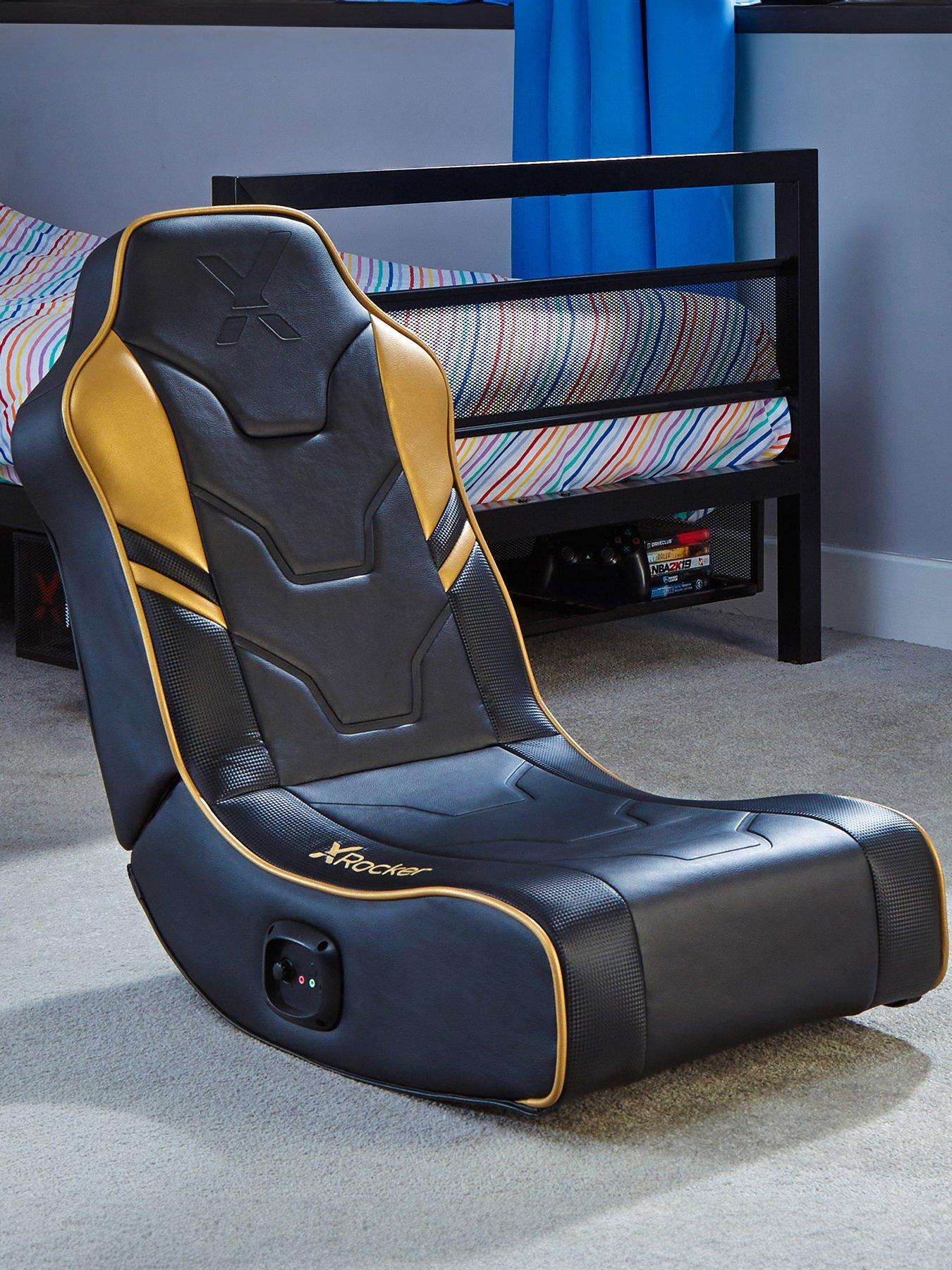 undefined X Rocker Shadow 2.0 Gold Limited Edition Stereo Audio Gaming Floor Rocker