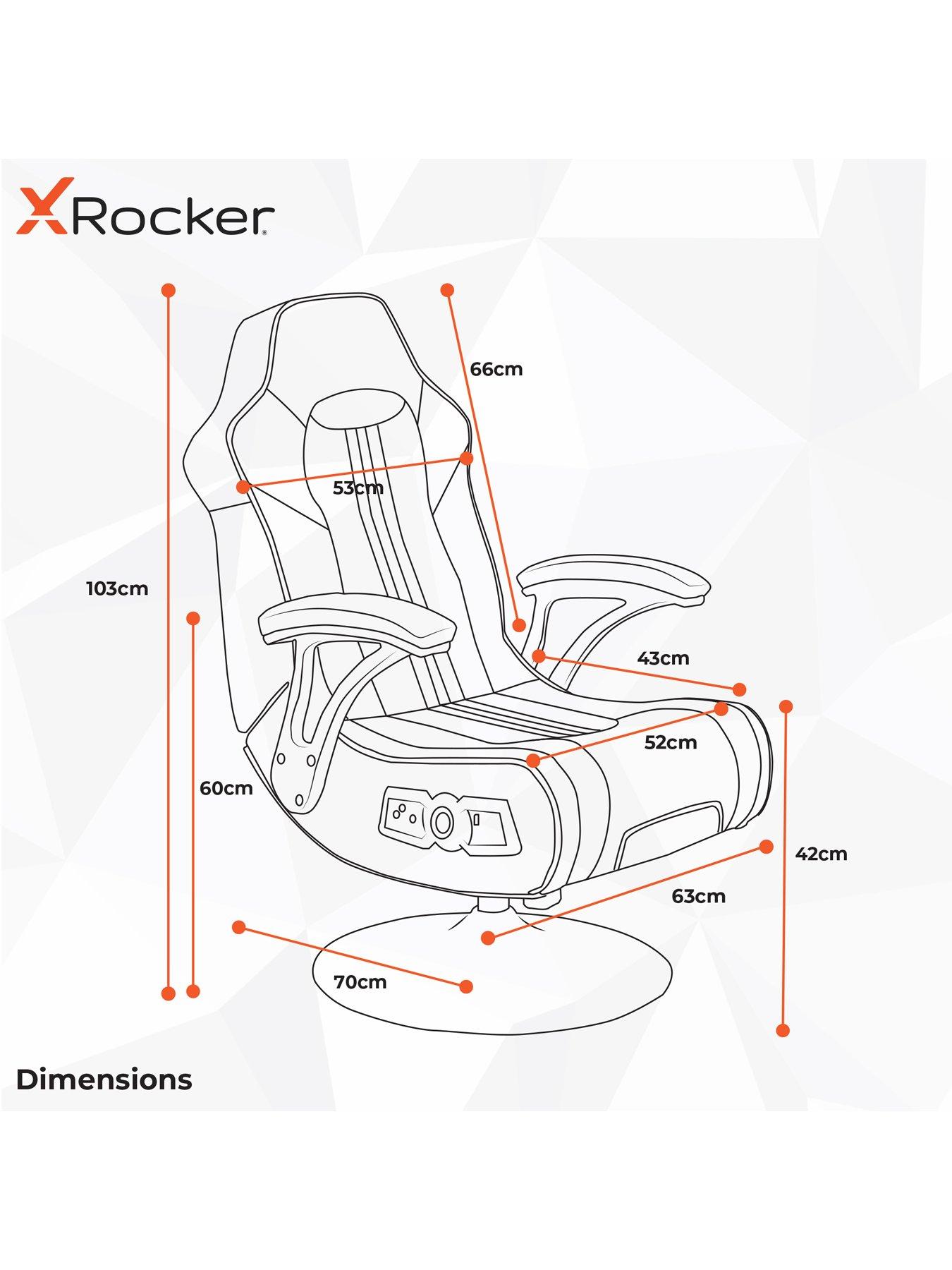 Image 6 of 6 of X Rocker X Rocker Torque 2.1 Red Stereo Audio Gaming Chair with Vibration