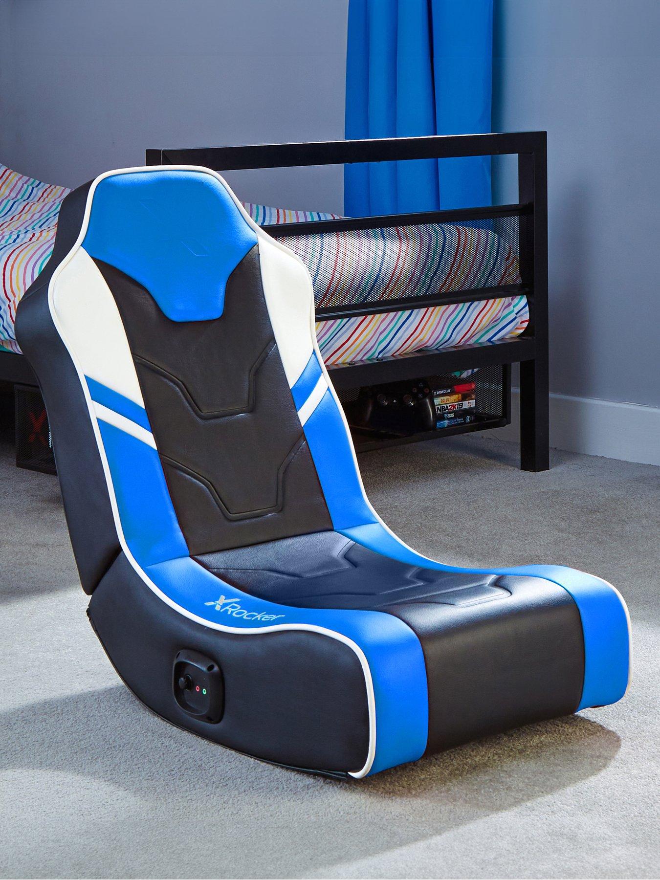 Image 1 of 6 of X Rocker Shadow 2.0 Blue Stereo Audio Gaming Floor Rocker