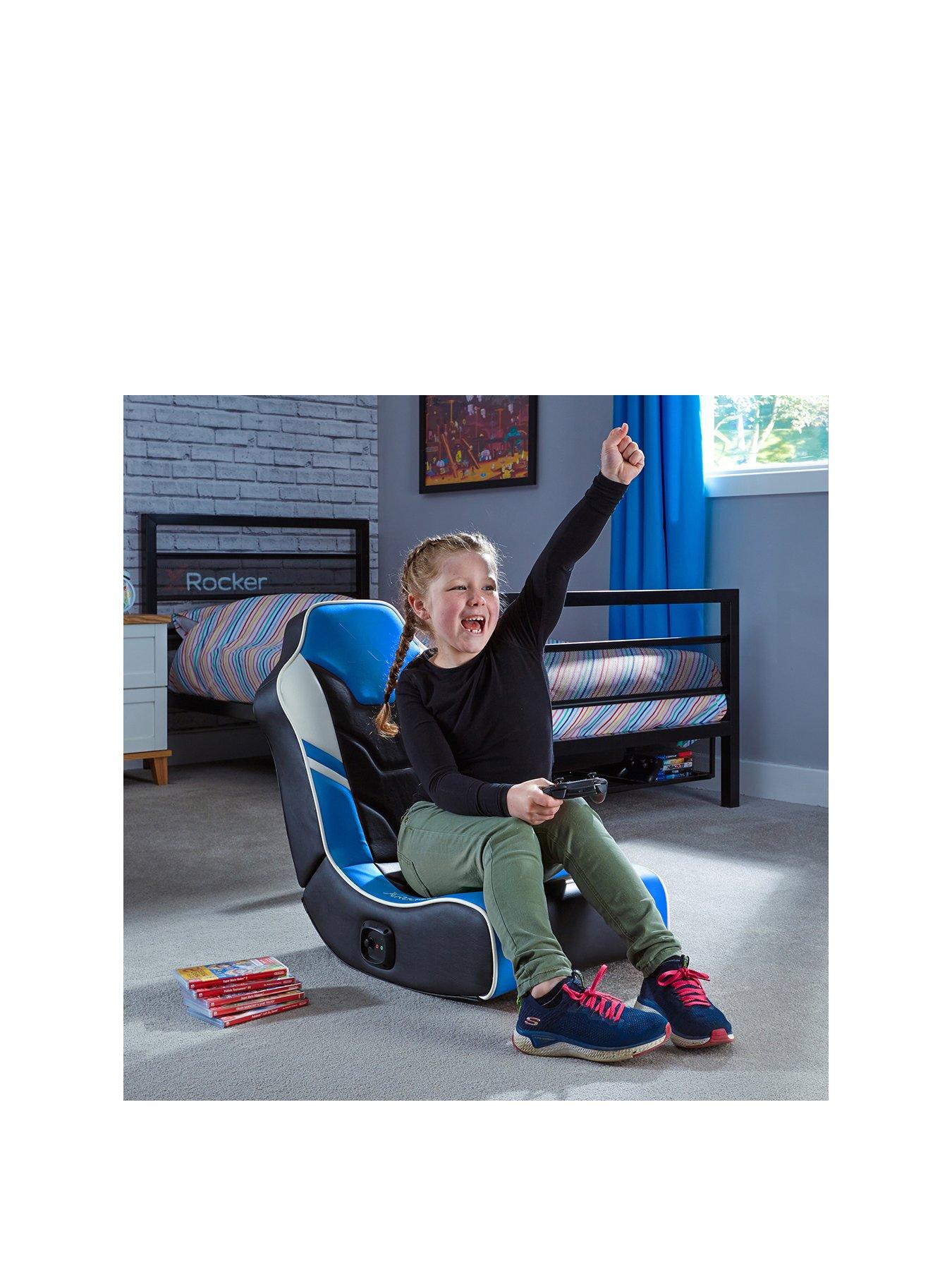 Image 2 of 6 of X Rocker Shadow 2.0 Blue Stereo Audio Gaming Floor Rocker