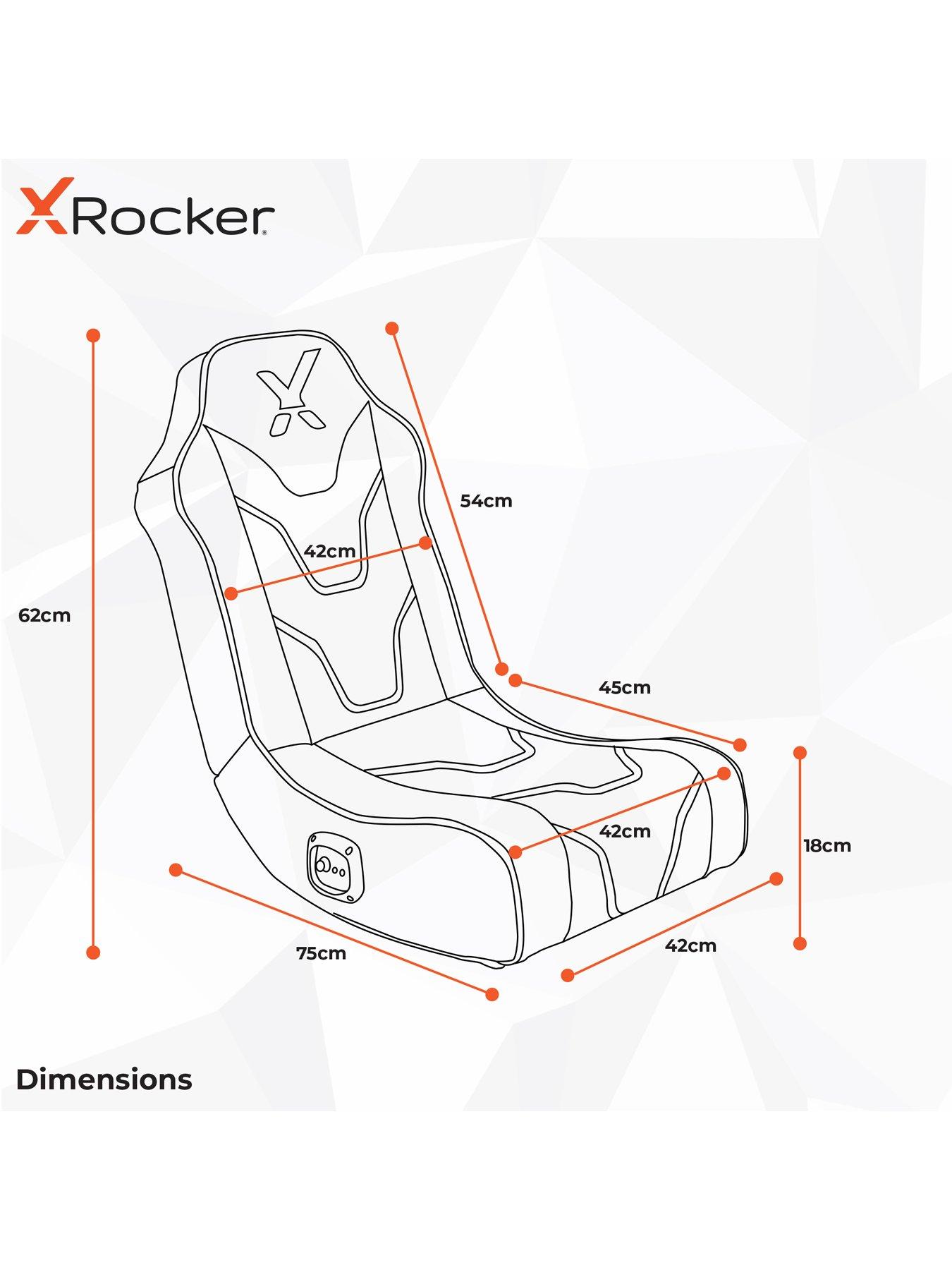Image 6 of 6 of X Rocker Shadow 2.0 Blue Stereo Audio Gaming Floor Rocker