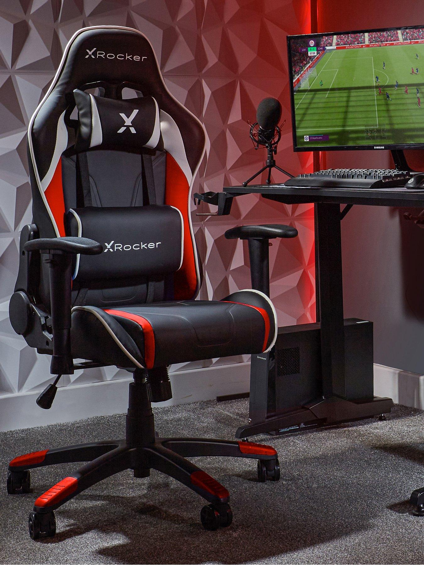 Image 1 of 6 of X Rocker Agility Black/Red Junior PC Office Gaming Chair