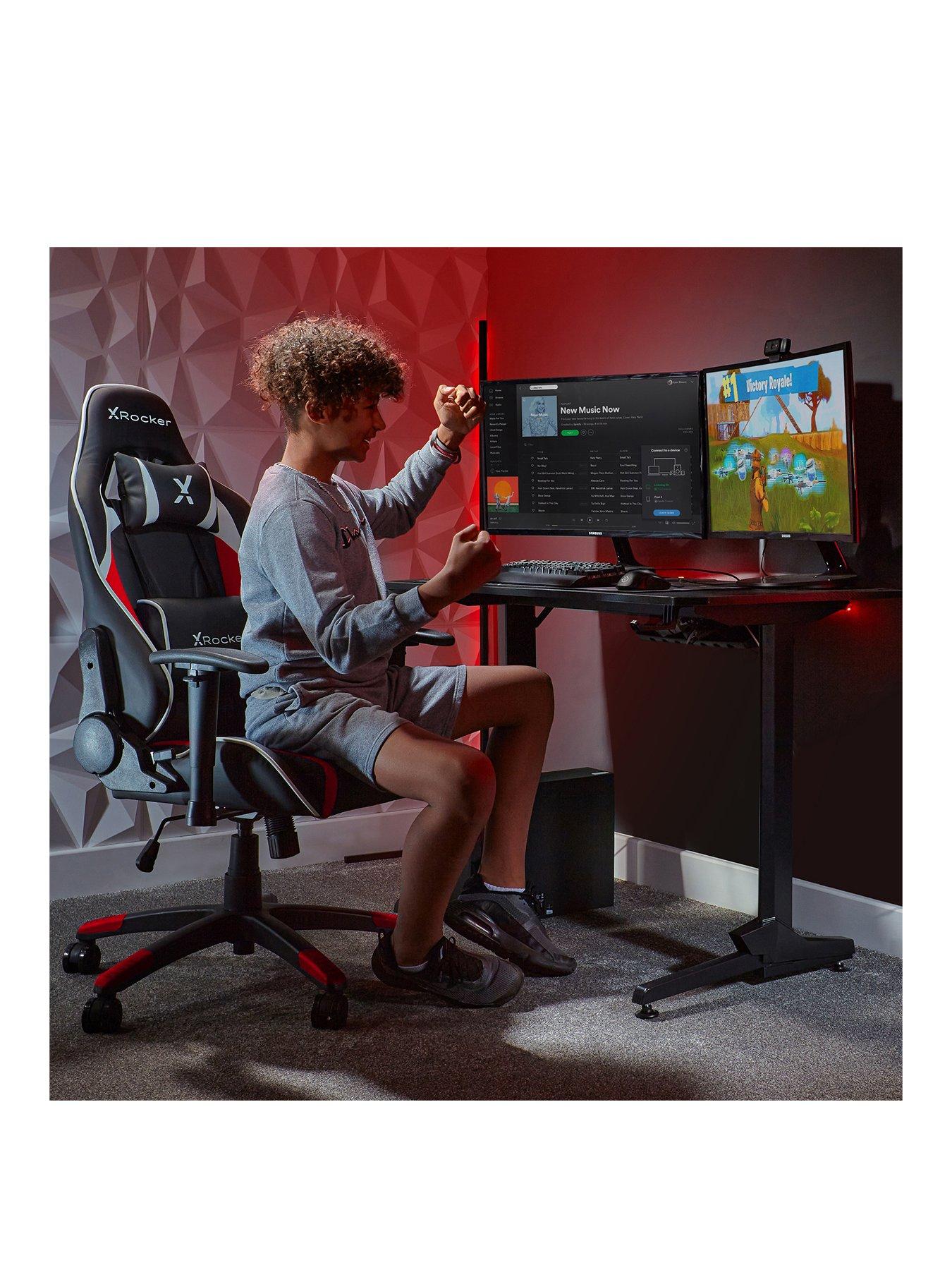 Image 2 of 6 of X Rocker Agility Black/Red Junior PC Office Gaming Chair