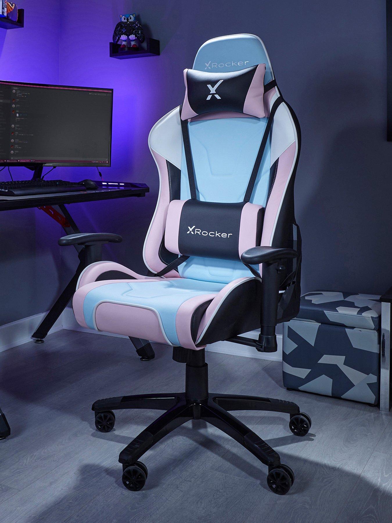 x-rocker-agility-pink-sport-esport-pc-office-gaming-chairfront