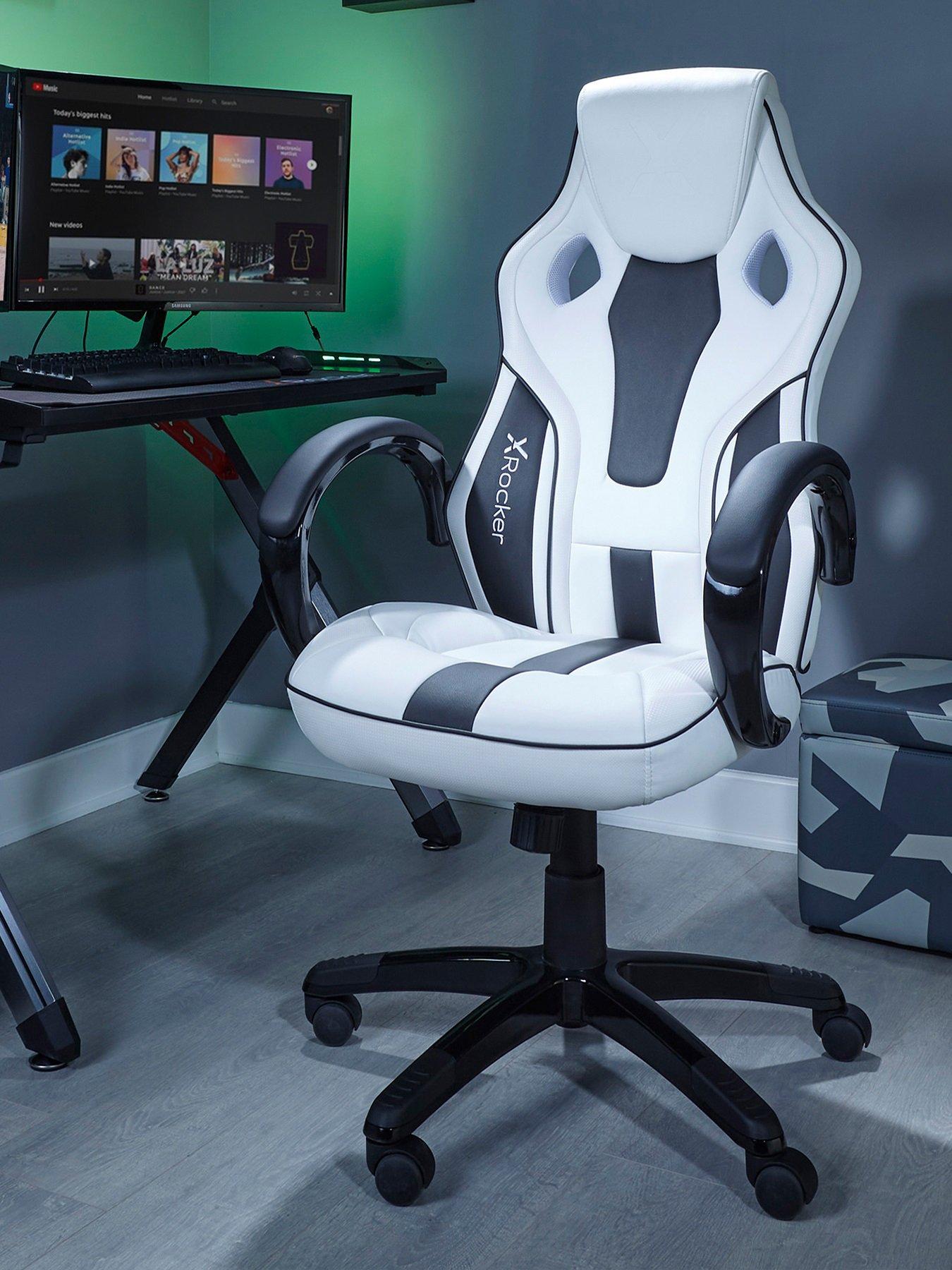 x-rocker-maverick-whiteblack-pc-office-gaming-chairfront