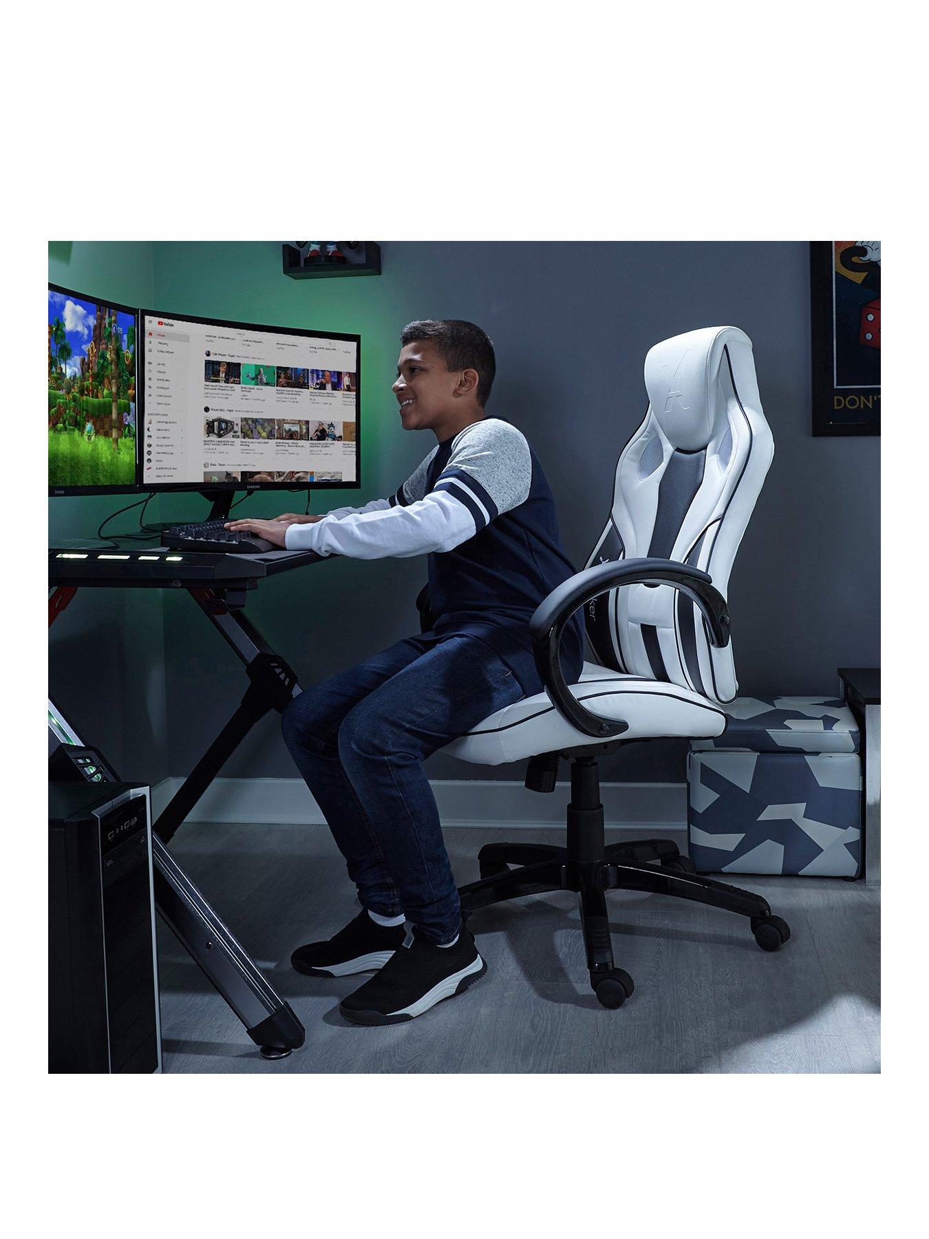 x-rocker-maverick-whiteblack-pc-office-gaming-chairstillFront