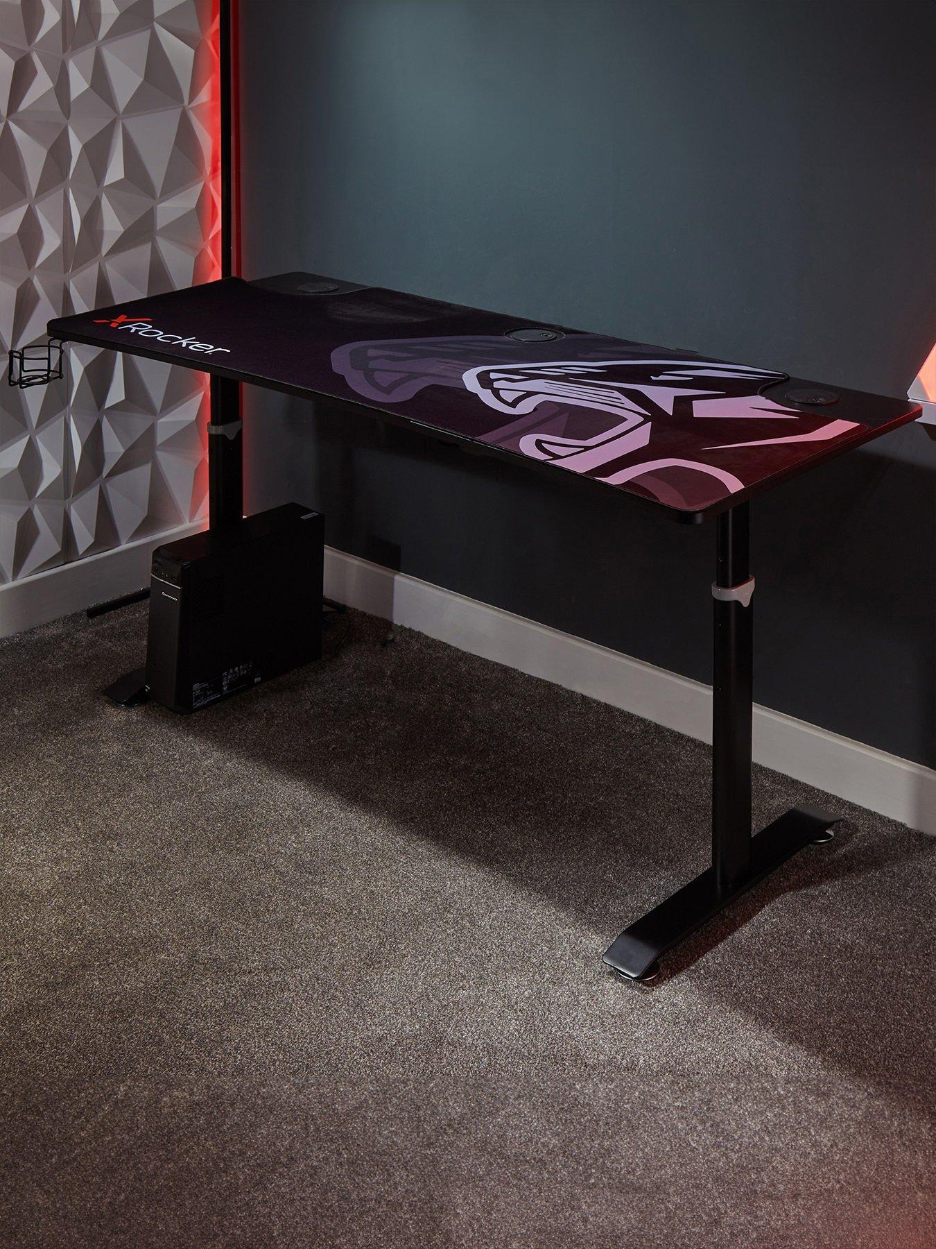 X Rocker Panther XL REVERSIBLE Corner Sports Gaming Desk - Carbon