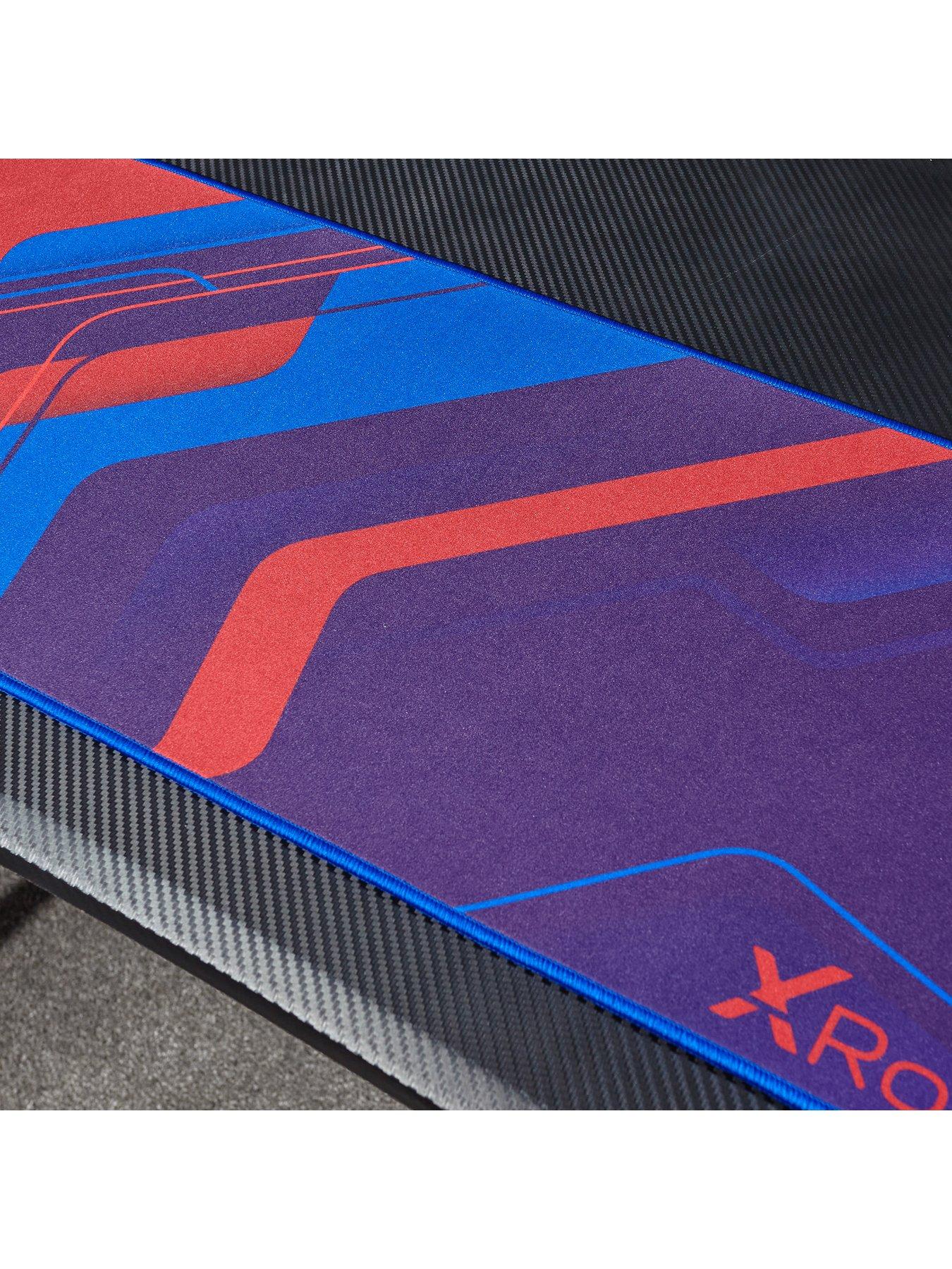 Image 4 of 7 of X Rocker Ocelot Gaming Desk with Red/Blue Stickers
