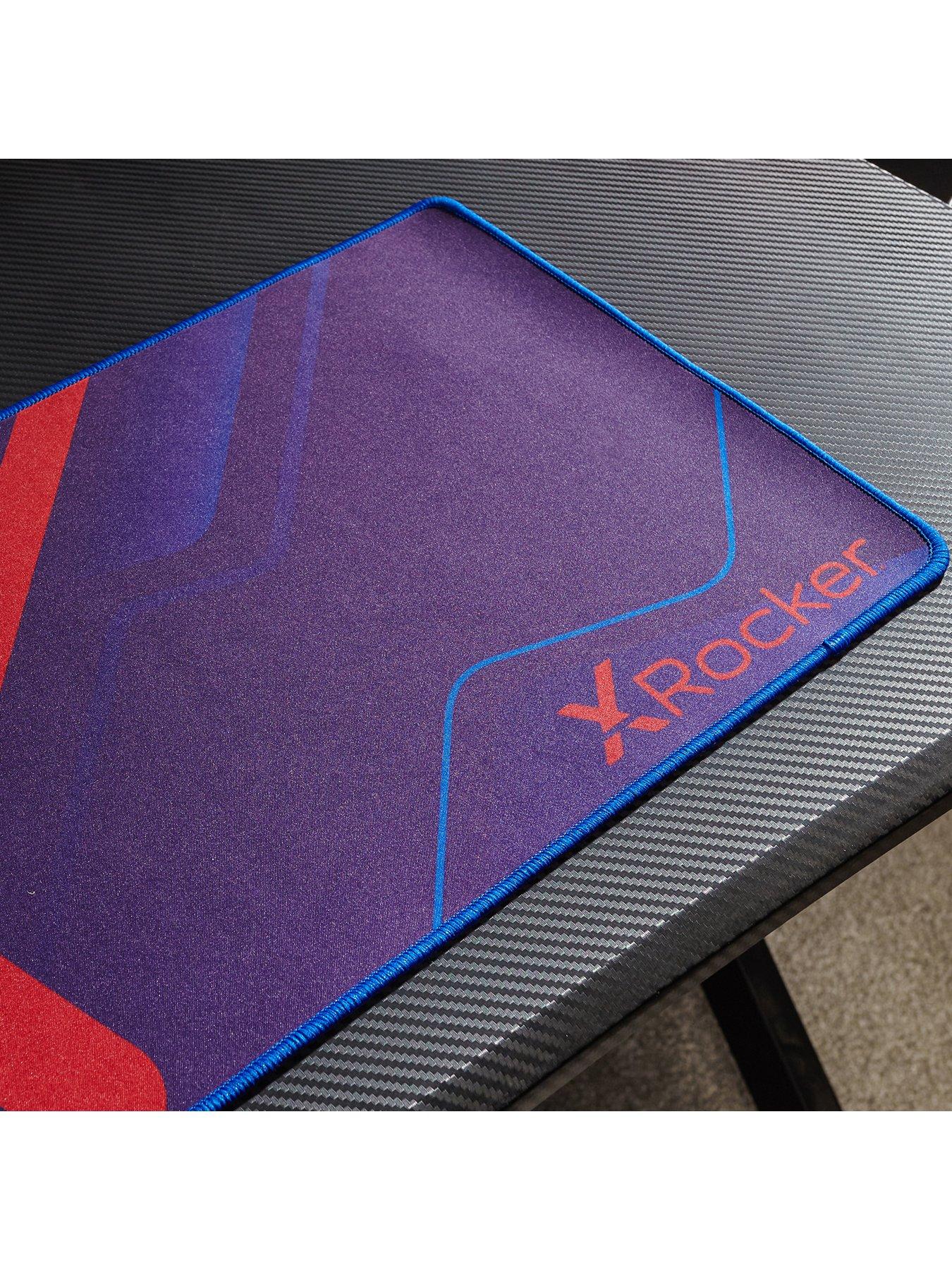 Image 6 of 7 of X Rocker Ocelot Gaming Desk with Red/Blue Stickers