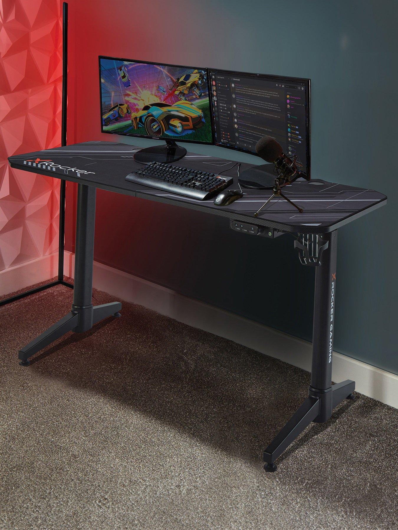 Gaming Desks  JAGUAR RGB Gaming Desk with Sound Reactive LED Lighting