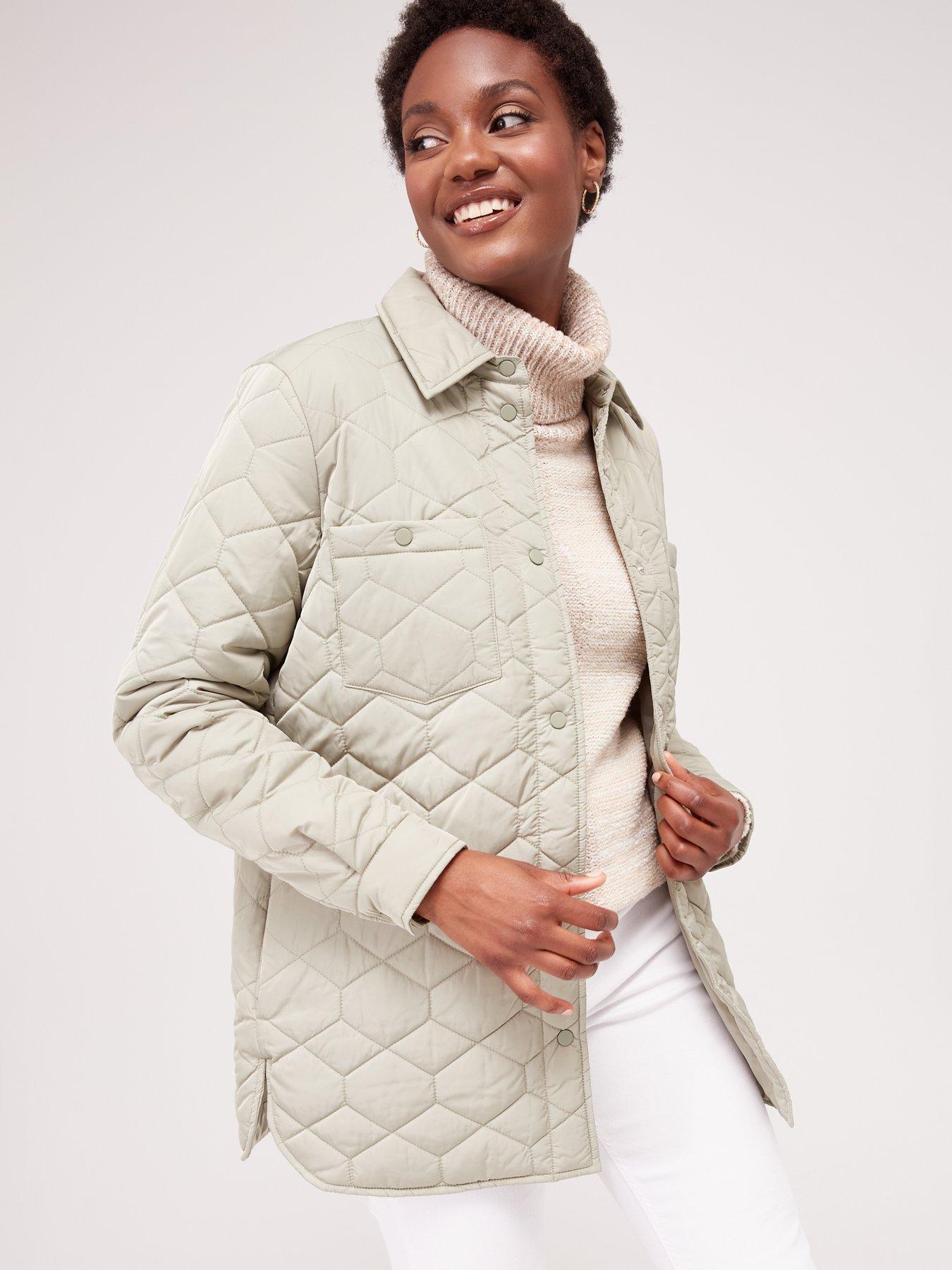 quilted jacket green womens