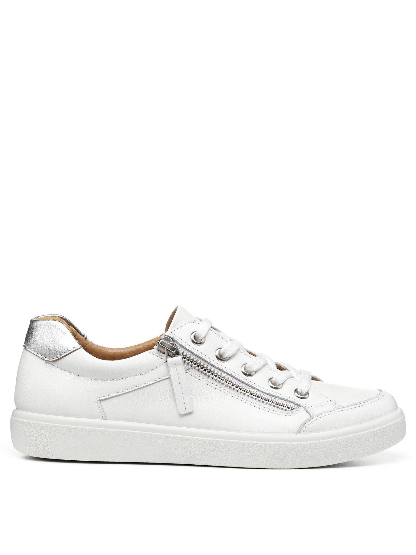 Womens wide cheap fit white trainers