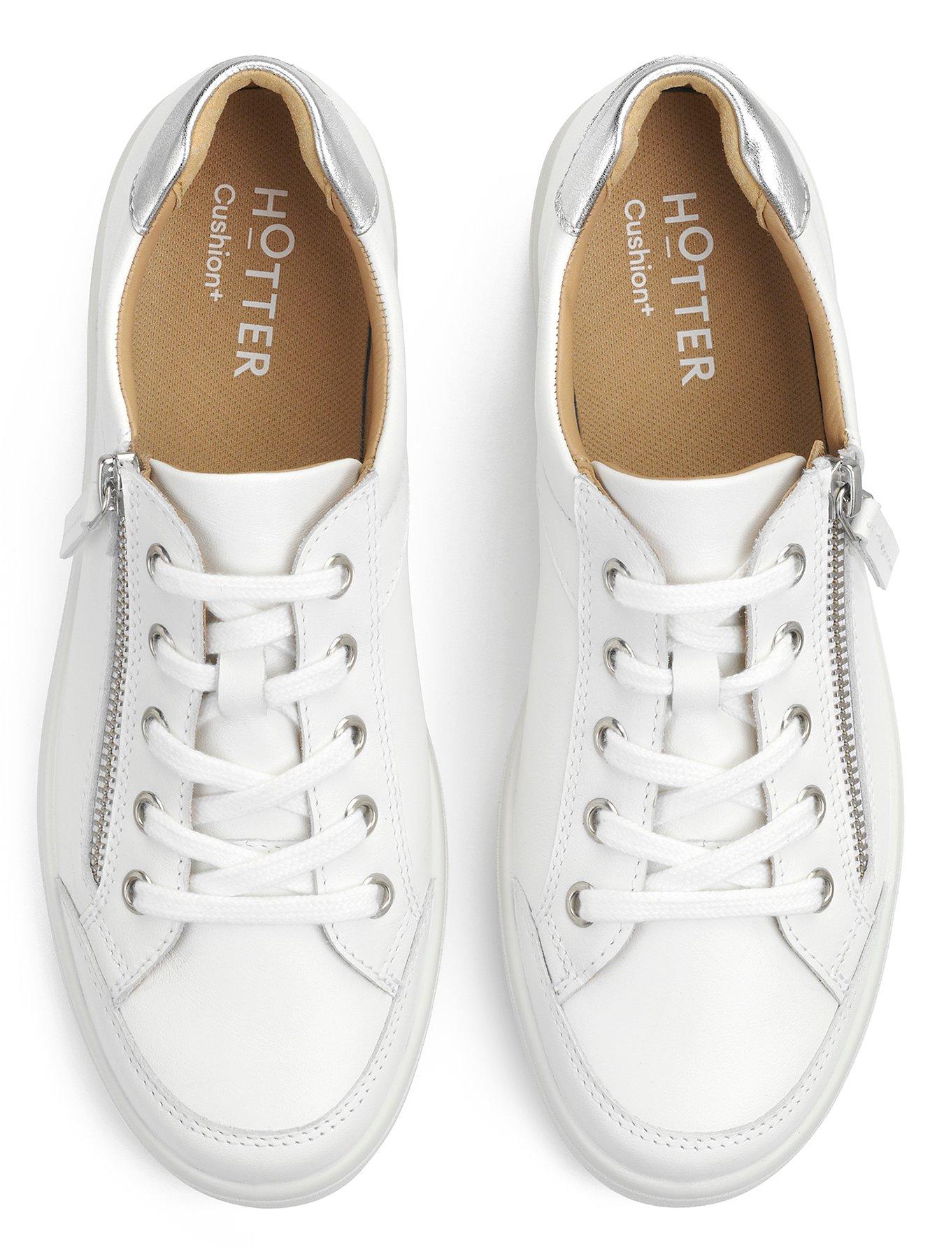 Hotter Chase II Wide Fit Trainers White Very Ireland