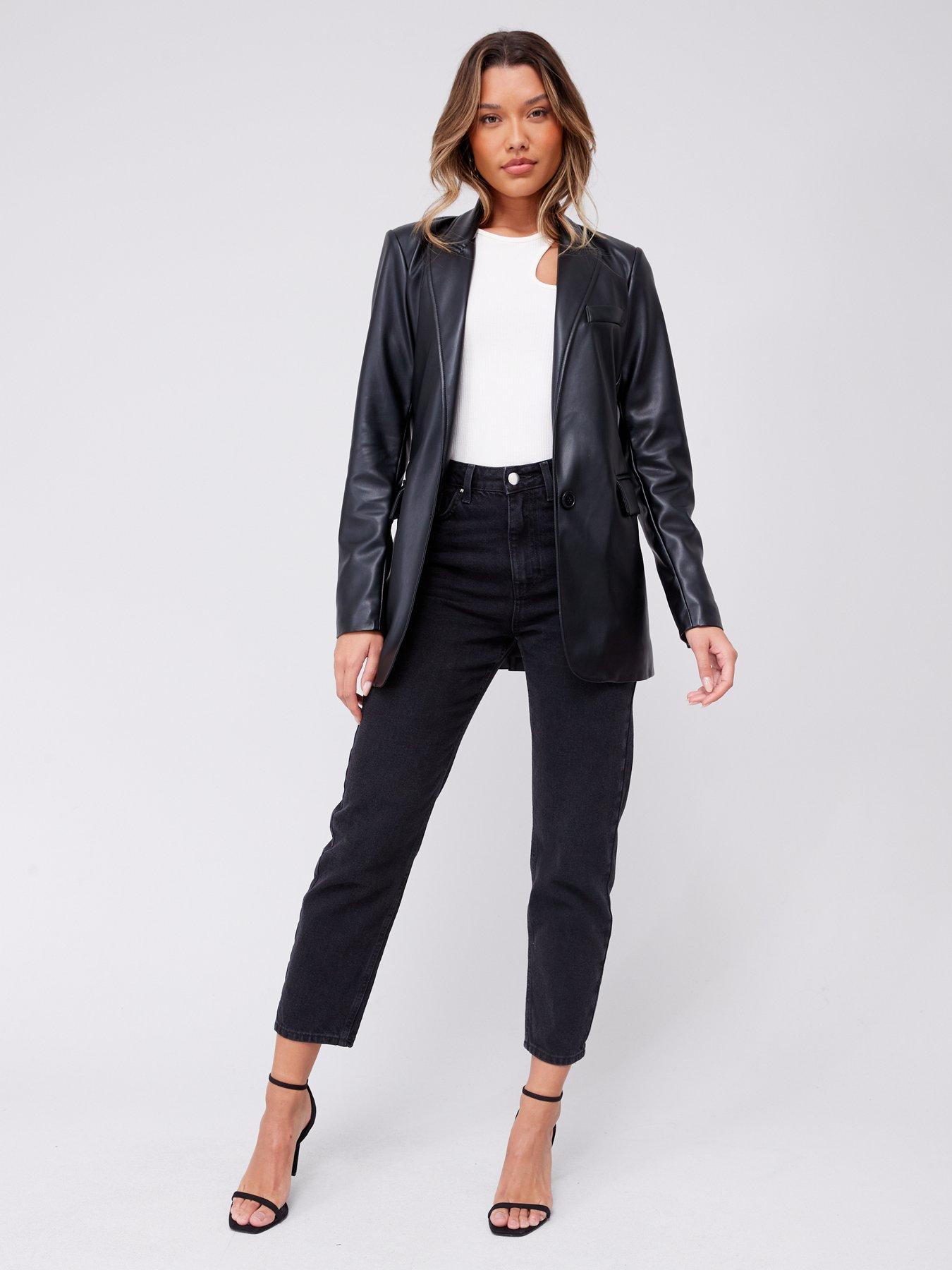 Leather blazer jackets sale