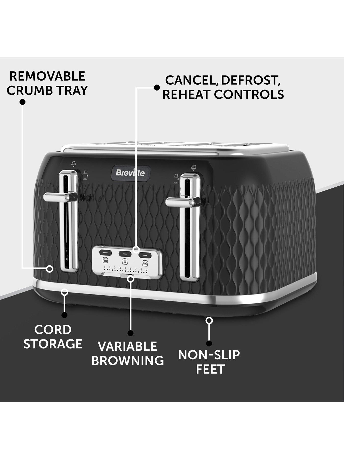 Image 2 of 4 of Breville Curve Collection 4-Slice Toaster - Black