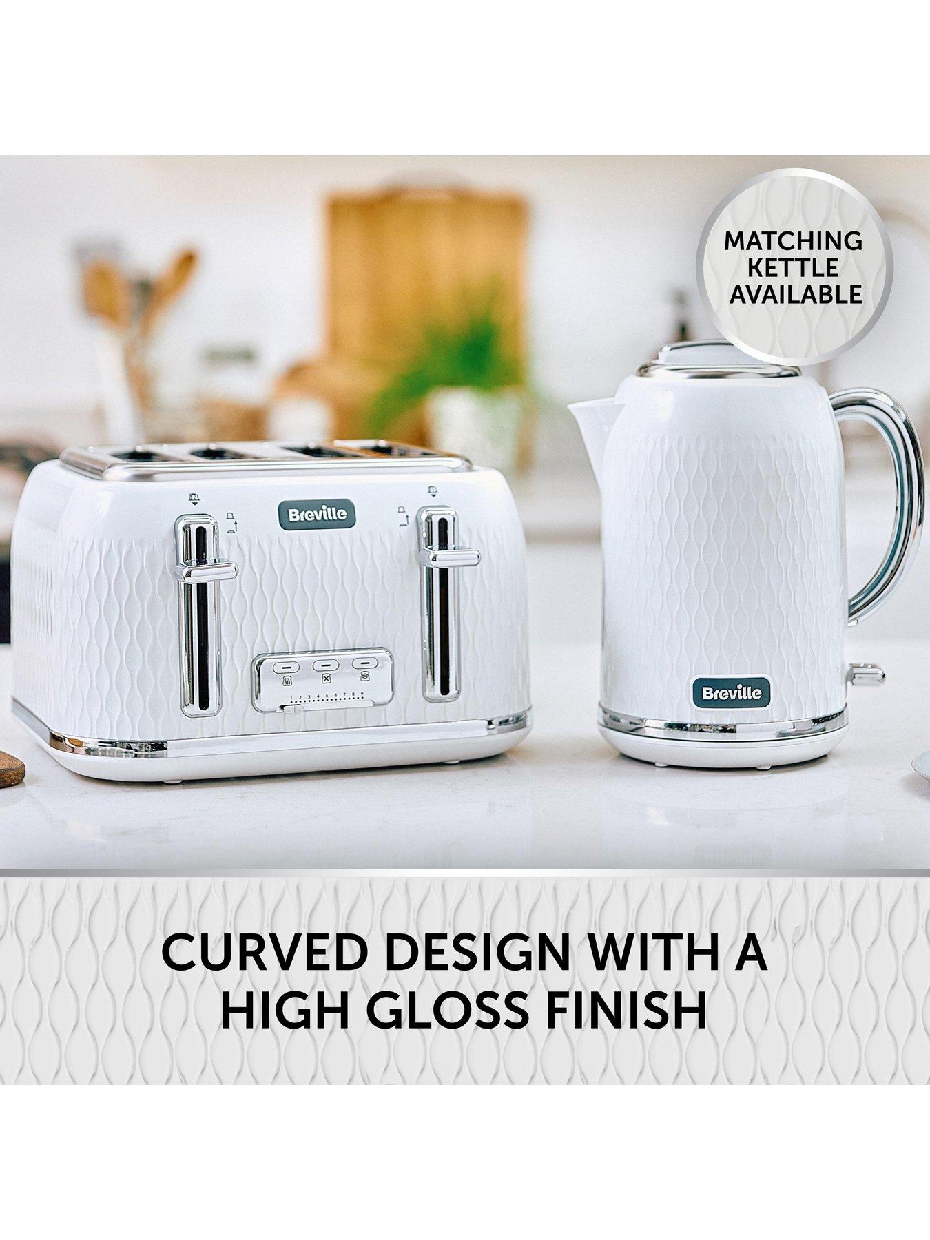 Slice Matching White Kettle And Toaster Geepas White Argyle Kettle