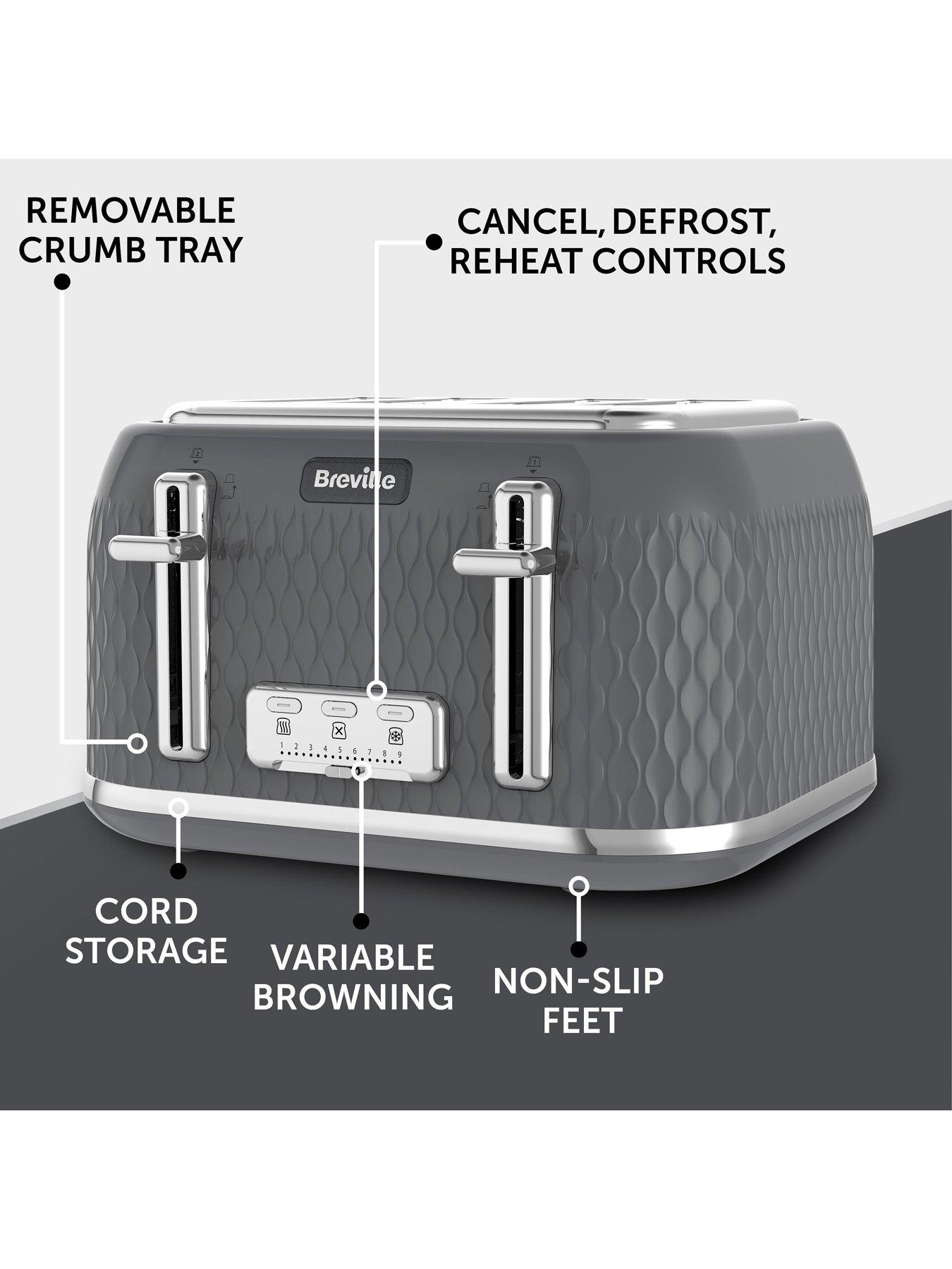 Image 3 of 6 of Breville Curve Collection 4-Slice&nbsp;Toaster - Grey
