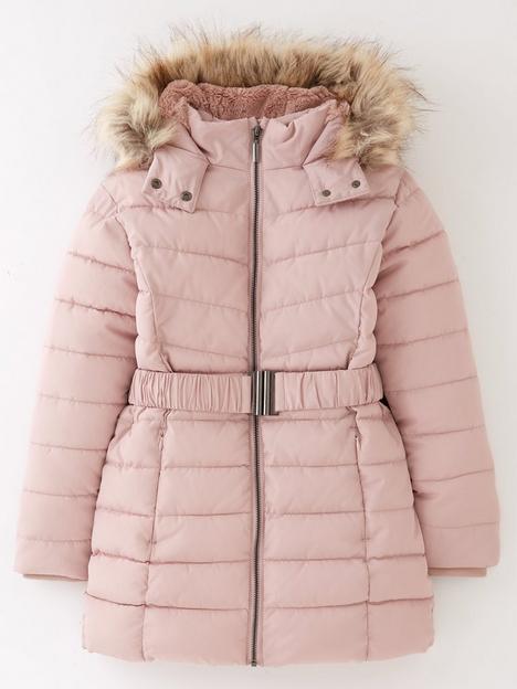 everyday-girls-faux-fur-hooded-belted-coat-half-fur-linednbsp--pink