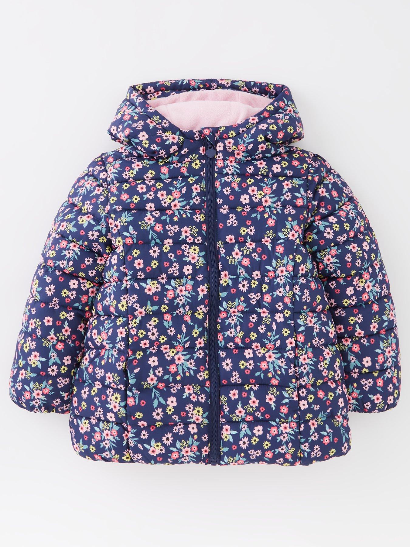 everyday-girls-navy-floral-fullynbspfleece-lined-coat-navyfront