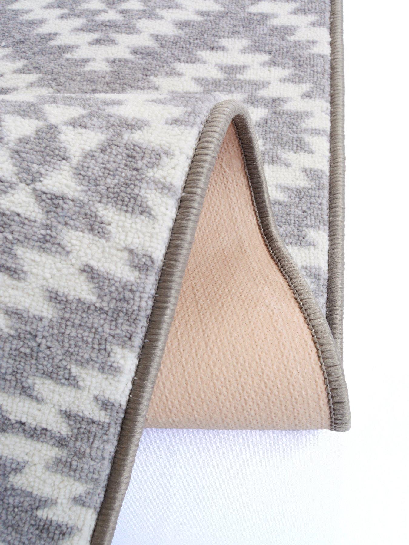 Image 4 of 6 of The Very Collection Aztec Grey Diamond Runner &amp; Doormat Set