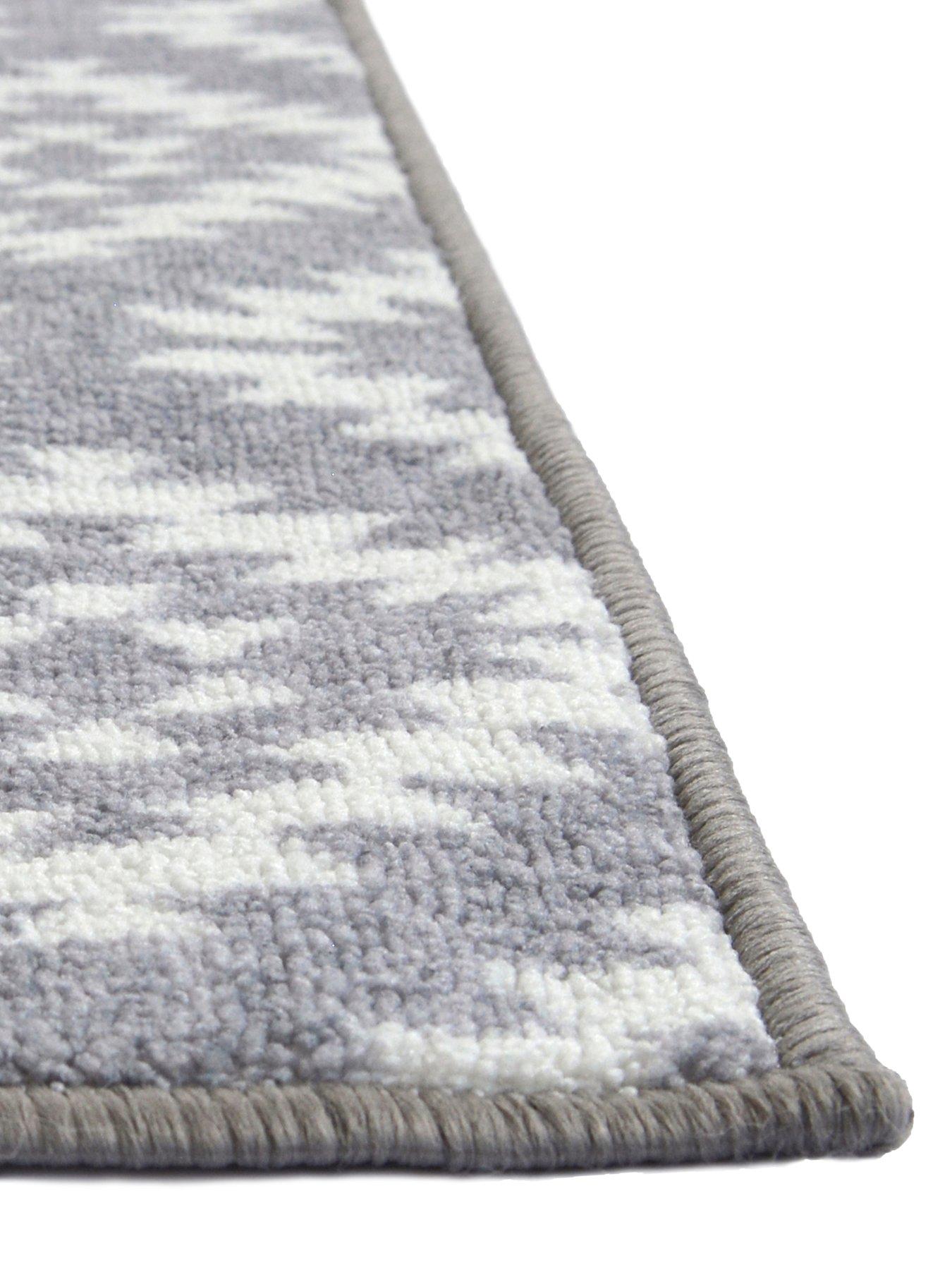 Image 5 of 6 of The Very Collection Aztec Grey Diamond Runner &amp; Doormat Set