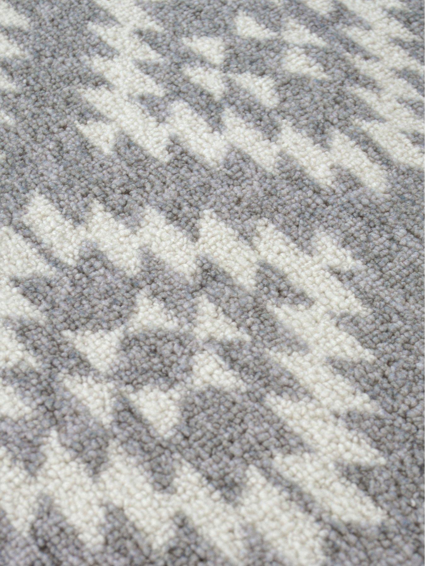 Image 6 of 6 of The Very Collection Aztec Grey Diamond Runner &amp; Doormat Set