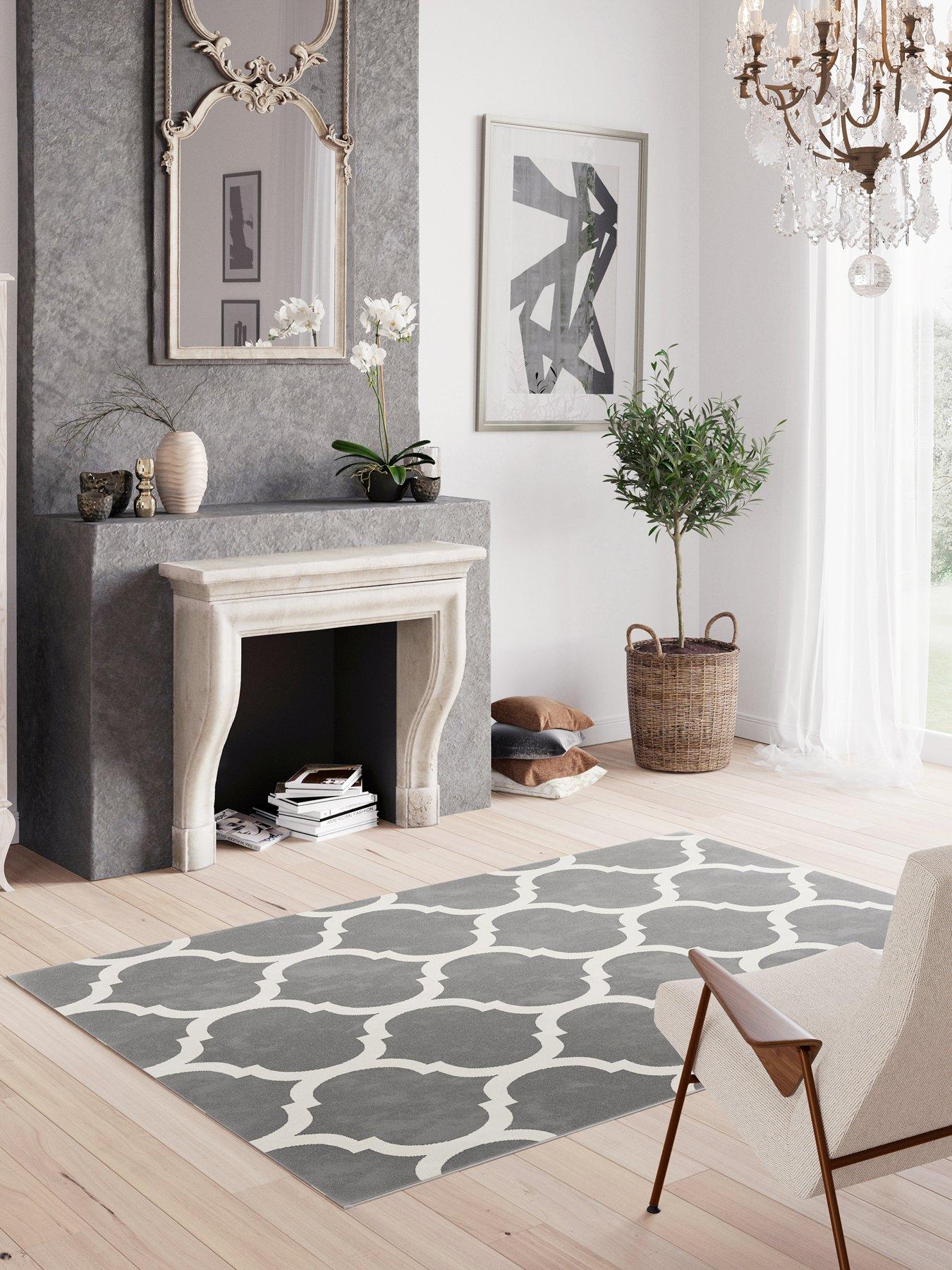 very-home-creation-grey-trellis-carved-rug