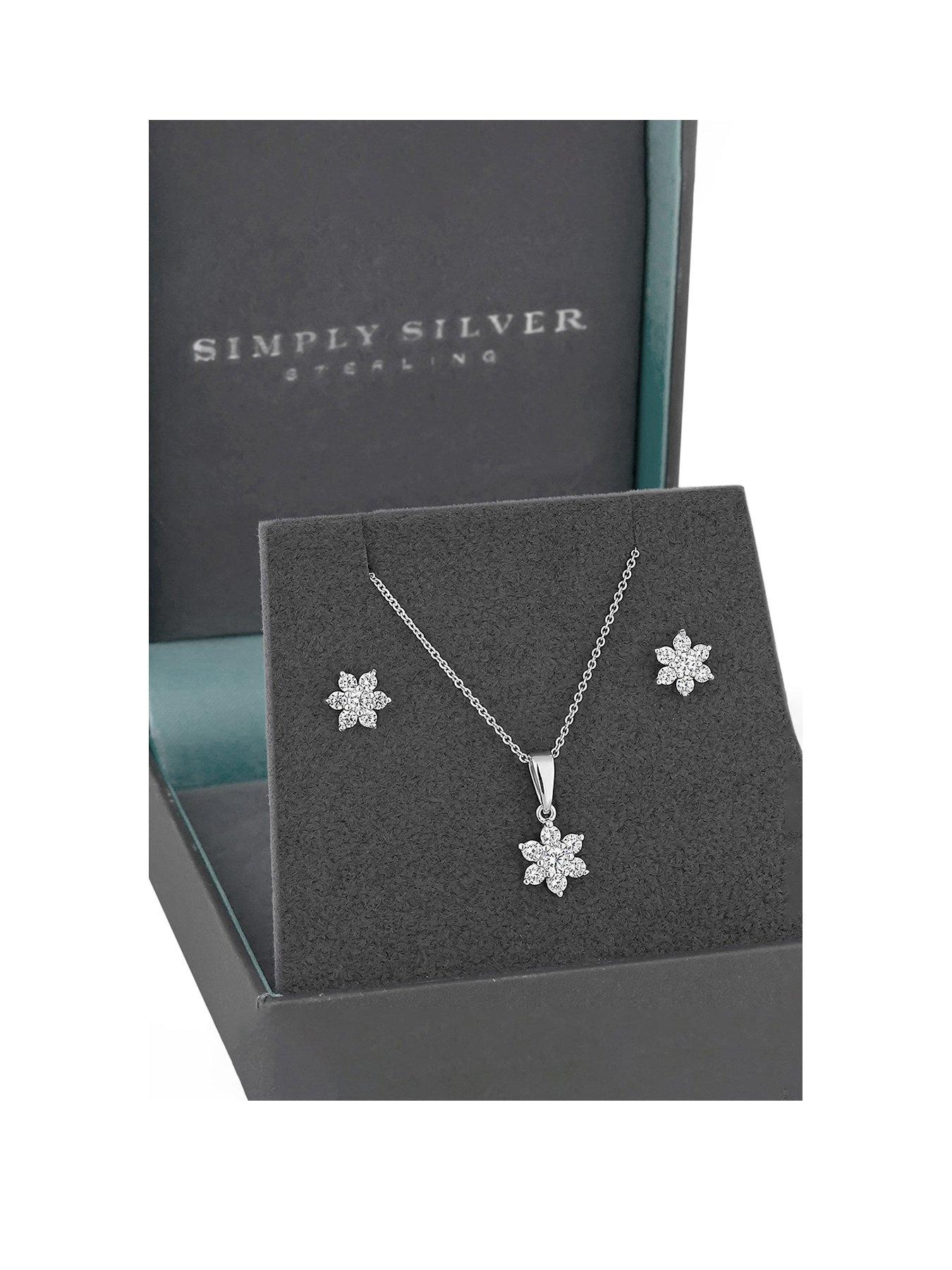 simply-silver-gift-boxed-sterling-silver-925-flower-jewellery-setfront