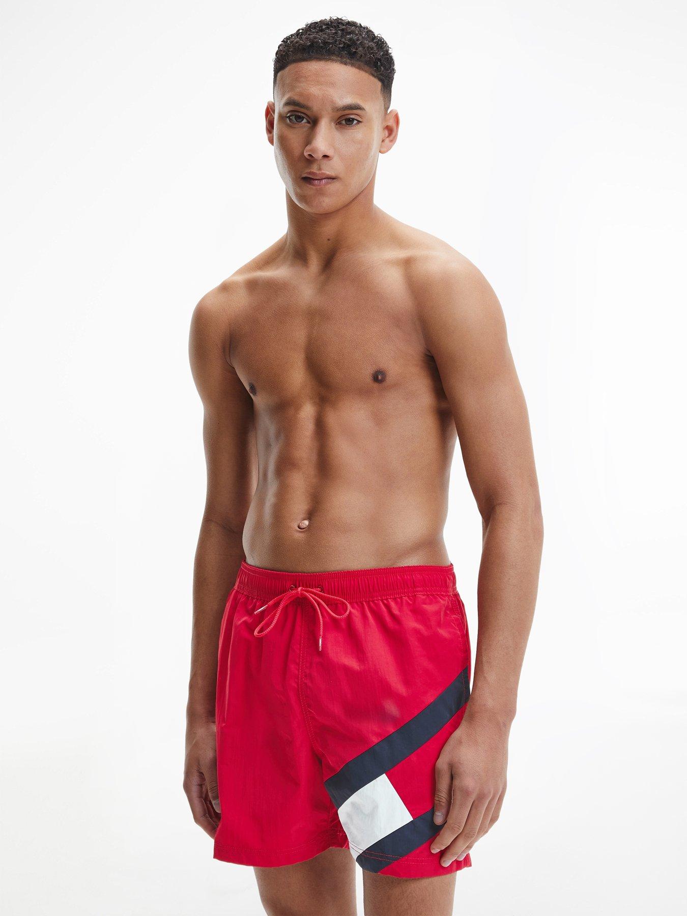 tommy-hilfiger-tommy-hilfiger-solid-flag-swim-shorts-redfront
