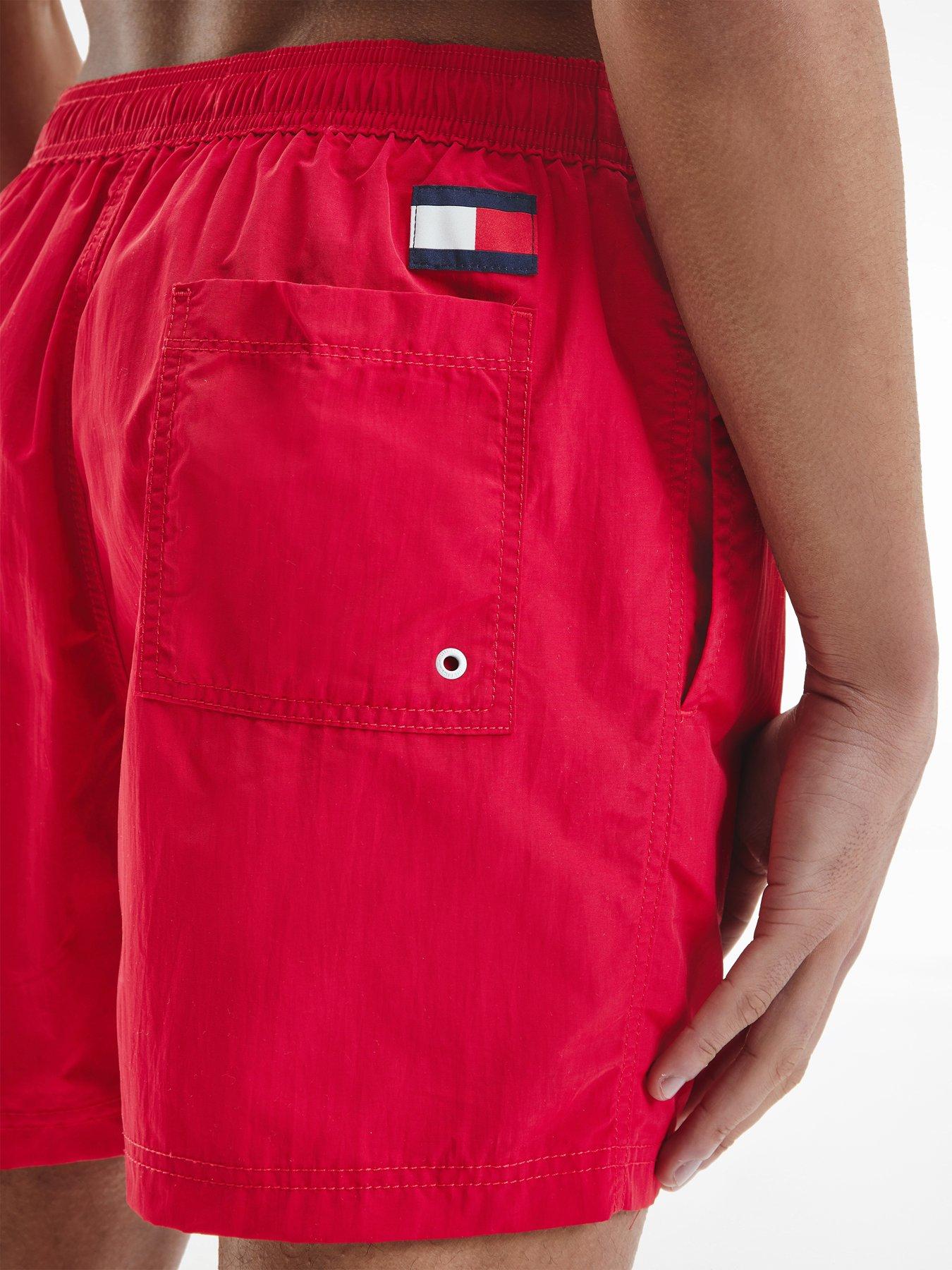 tommy-hilfiger-tommy-hilfiger-solid-flag-swim-shorts-redback