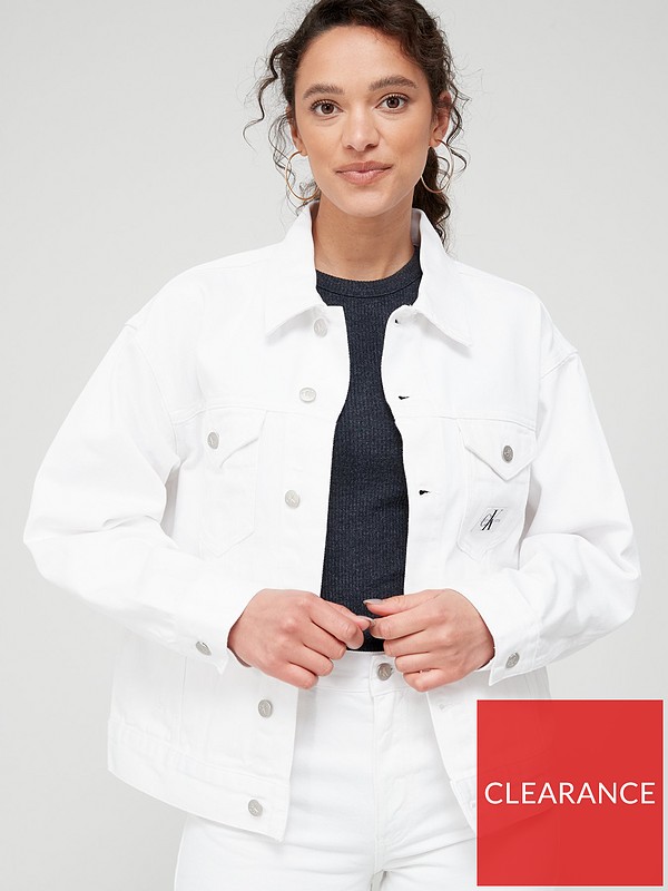 Calvin Klein Jeans Oversized Denim Jacket - White | Very Ireland